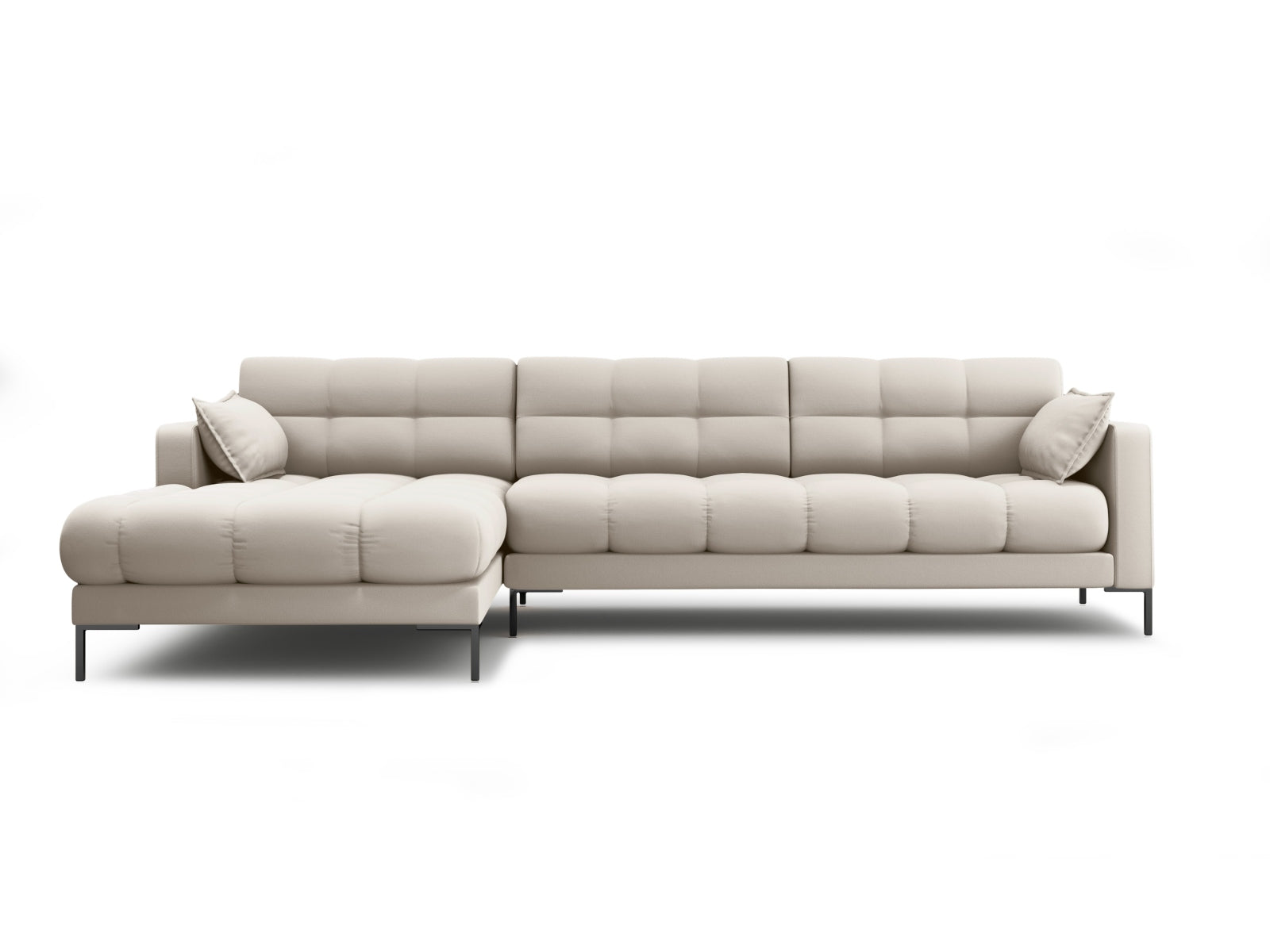 Mamaia Ecksofa links 5 Sitzer in Beige/Schwarz präsentiert im Onlineshop von KAQTU Design AG. Ecksofa links ist von Micadoni