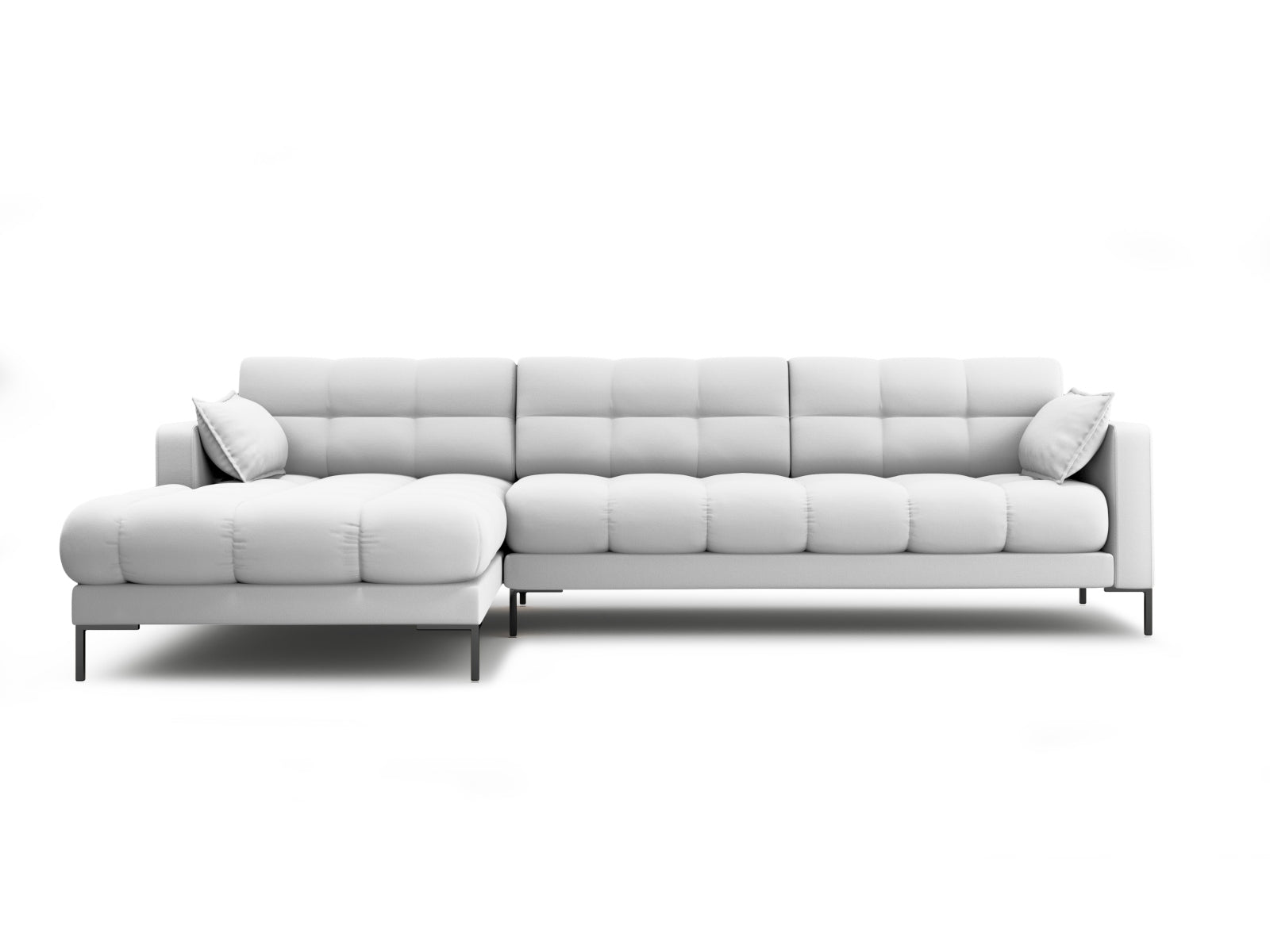 Mamaia Ecksofa links 5 Sitzer in Light Grey/Schwarz-Neve präsentiert im Onlineshop von KAQTU Design AG. L-Sofa links ist von Micadoni