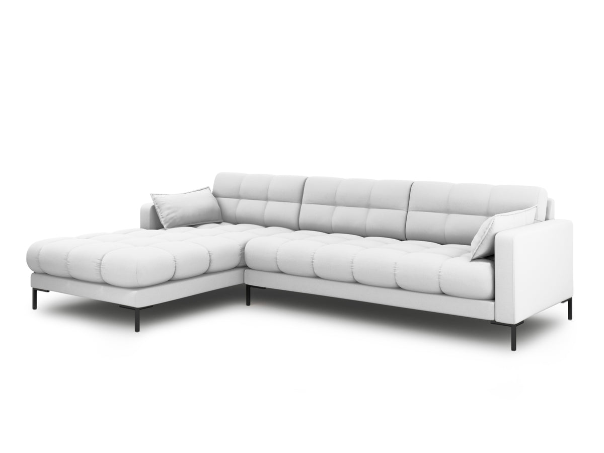 Mamaia Ecksofa links 5 Sitzer in Light Grey/Schwarz-Neve präsentiert im Onlineshop von KAQTU Design AG. L-Sofa links ist von Micadoni