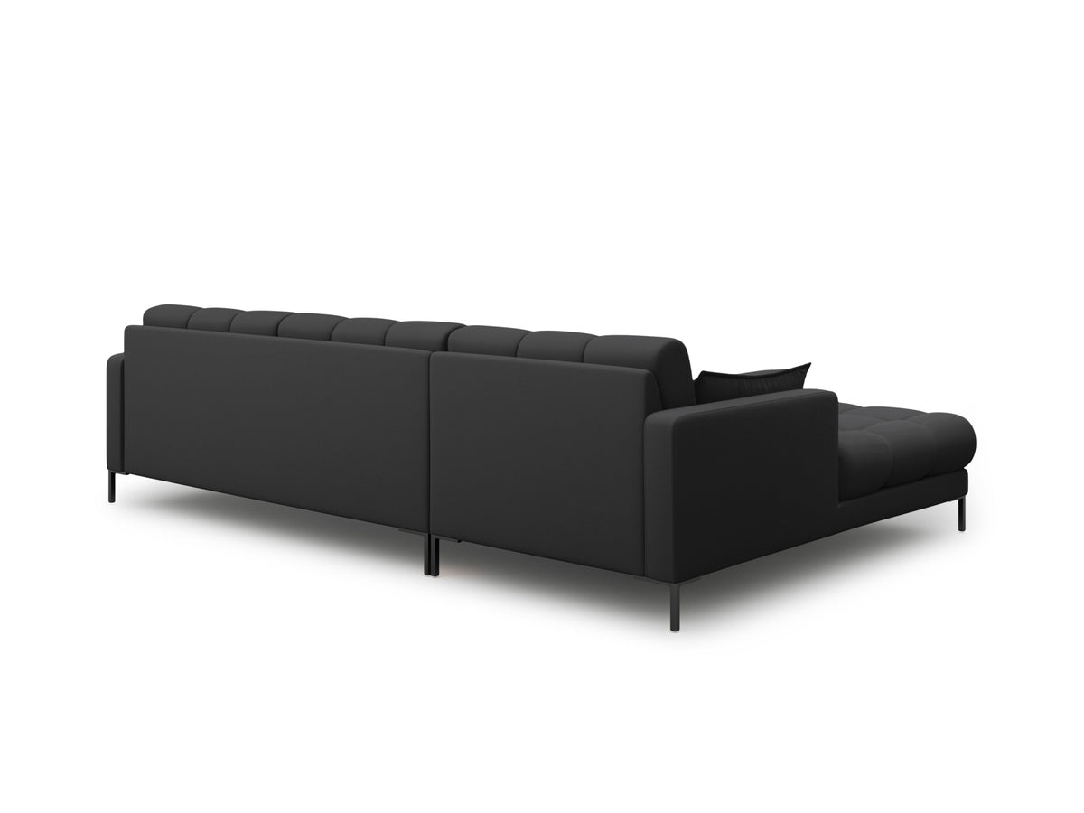 Mamaia Ecksofa links 5 Sitzer in Dark Grey/Schwarz-Neve präsentiert im Onlineshop von KAQTU Design AG. L-Sofa links ist von Micadoni