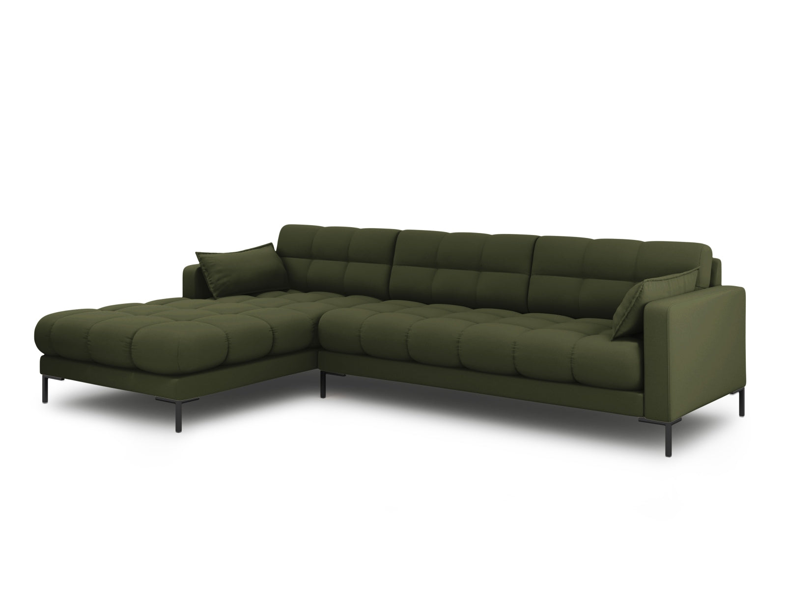 Mamaia Ecksofa links 5 Sitzer in Green/Schwarz-Neve präsentiert im Onlineshop von KAQTU Design AG. L-Sofa links ist von Micadoni