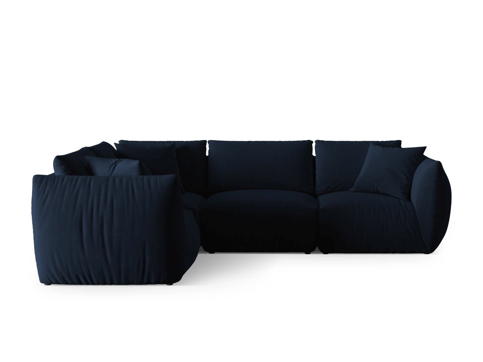 Chris Velour links Ecksofa 4 Sitzer in Royal Blue-Casino präsentiert im Onlineshop von KAQTU Design AG. Ecksofa links ist von Micadoni