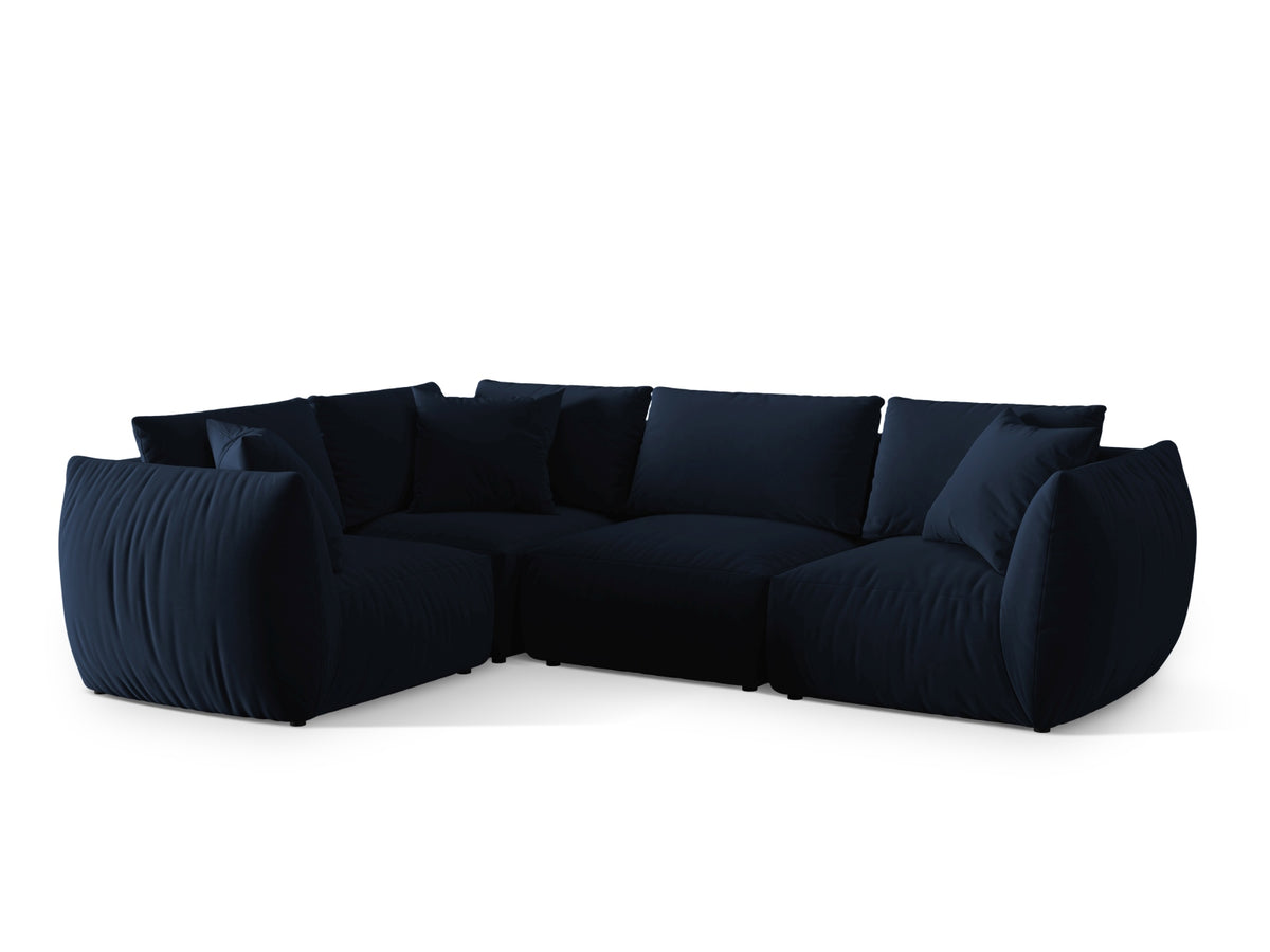 Chris Velour links Ecksofa 4 Sitzer in Royal Blue-Casino präsentiert im Onlineshop von KAQTU Design AG. Ecksofa links ist von Micadoni