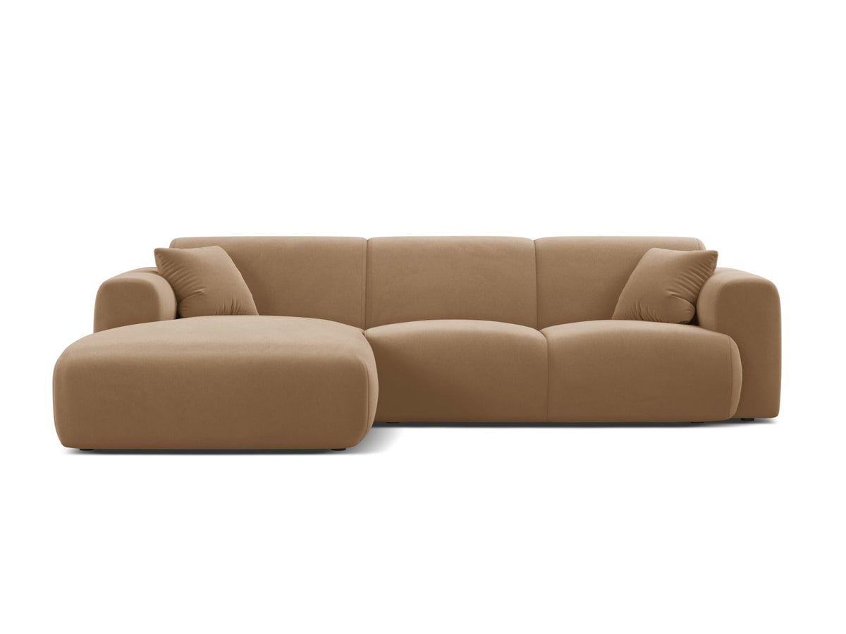 Molino Velour links Ecksofa 4 Sitzer in Sand-Casino präsentiert im Onlineshop von KAQTU Design AG. Ecksofa links ist von Micadoni