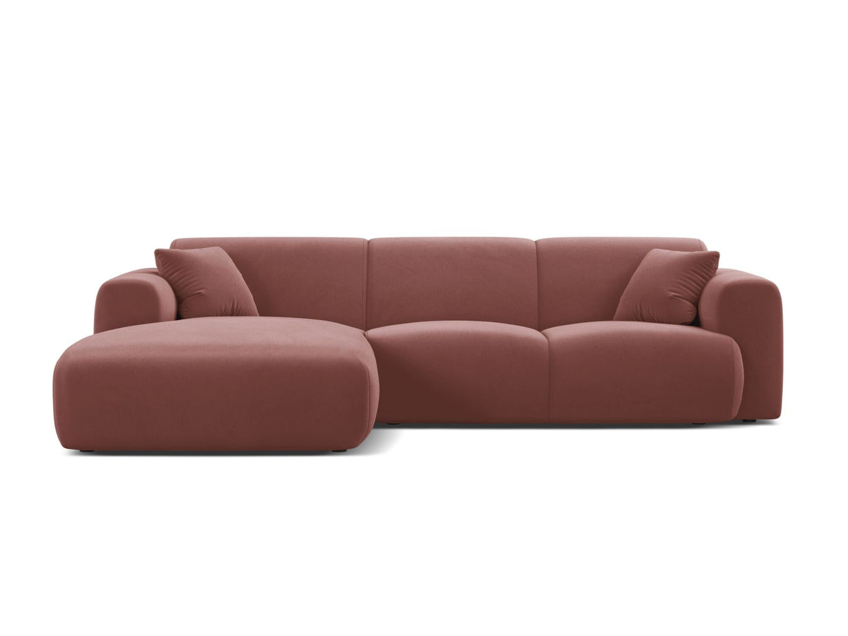 Molino Velour links Ecksofa 4 Sitzer in Flamingo-Casino präsentiert im Onlineshop von KAQTU Design AG. Ecksofa links ist von Micadoni