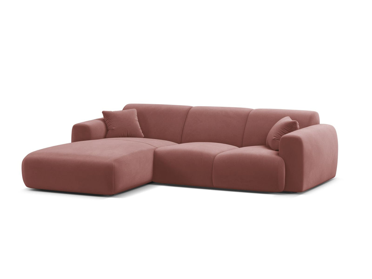 Molino Velour links Ecksofa 4 Sitzer in Flamingo-Casino präsentiert im Onlineshop von KAQTU Design AG. Ecksofa links ist von Micadoni
