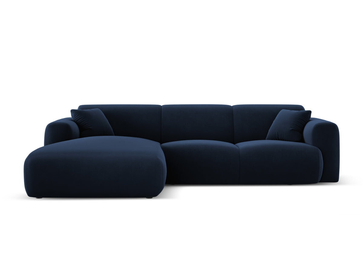 Molino Velour links Ecksofa 4 Sitzer in Royal Blue-Casino präsentiert im Onlineshop von KAQTU Design AG. L-Sofa links ist von Micadoni