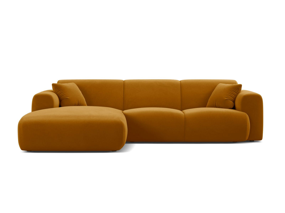 Molino Velour links Ecksofa 4 Sitzer in Yellow-Casino präsentiert im Onlineshop von KAQTU Design AG. Ecksofa links ist von Micadoni