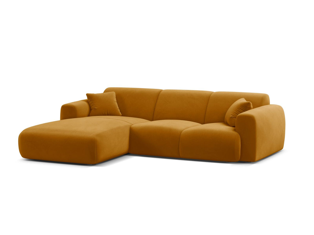 Molino Velour links Ecksofa 4 Sitzer in Yellow-Casino präsentiert im Onlineshop von KAQTU Design AG. Ecksofa links ist von Micadoni