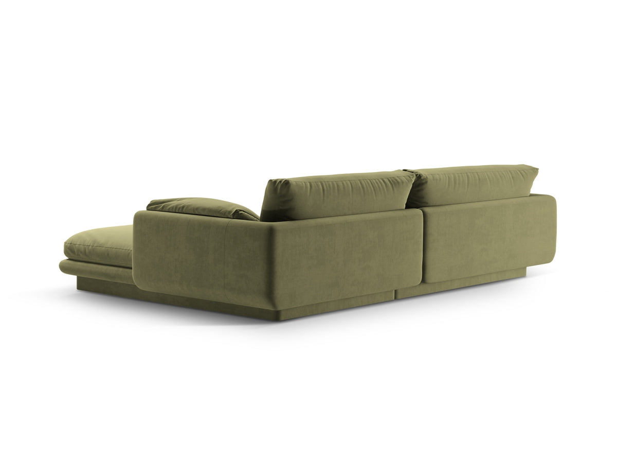 Torino Velour links Ecksofa 4 Sitzer in Light Green-Casino präsentiert im Onlineshop von KAQTU Design AG. L-Sofa links ist von Micadoni