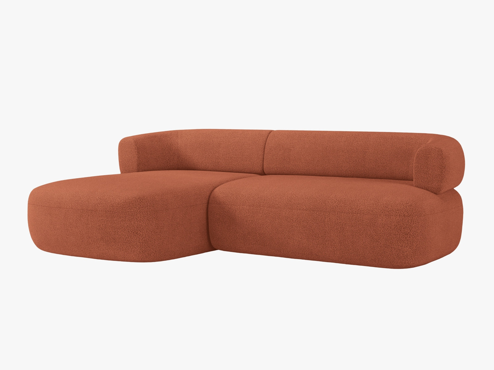 Elegantes 5-Sitzer Jenny Ecksofa links im trendigen Brick-Look, perfekt für stilvolle Wohnzimmer und entspannte Abende.