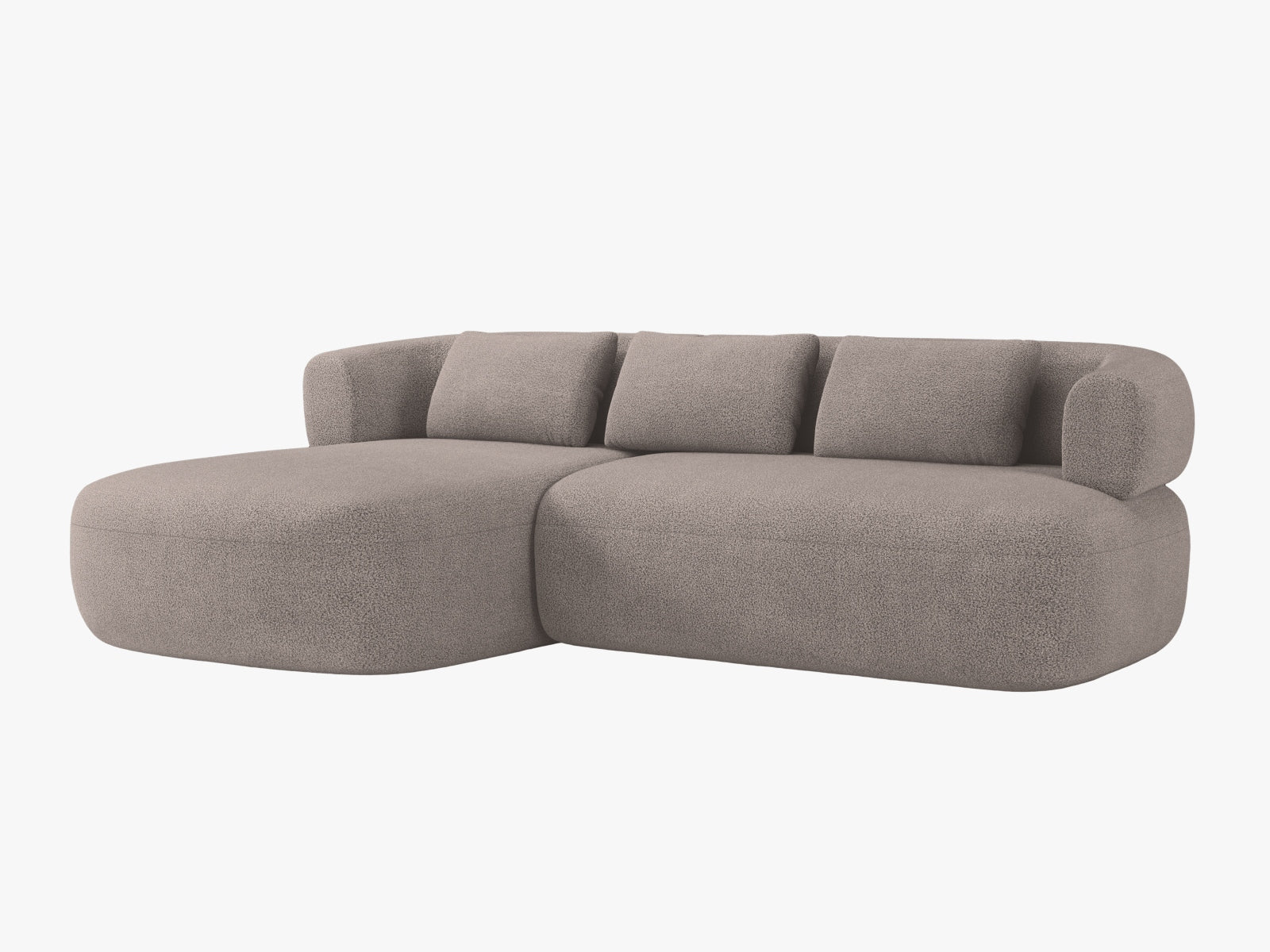 Entdecken Sie das stilvolle Jenny Ecksofa links 5 Sitzer von Micadoni – Komfort und Eleganz für Ihr Wohnzimmer. Ideal für gesellige Abende!