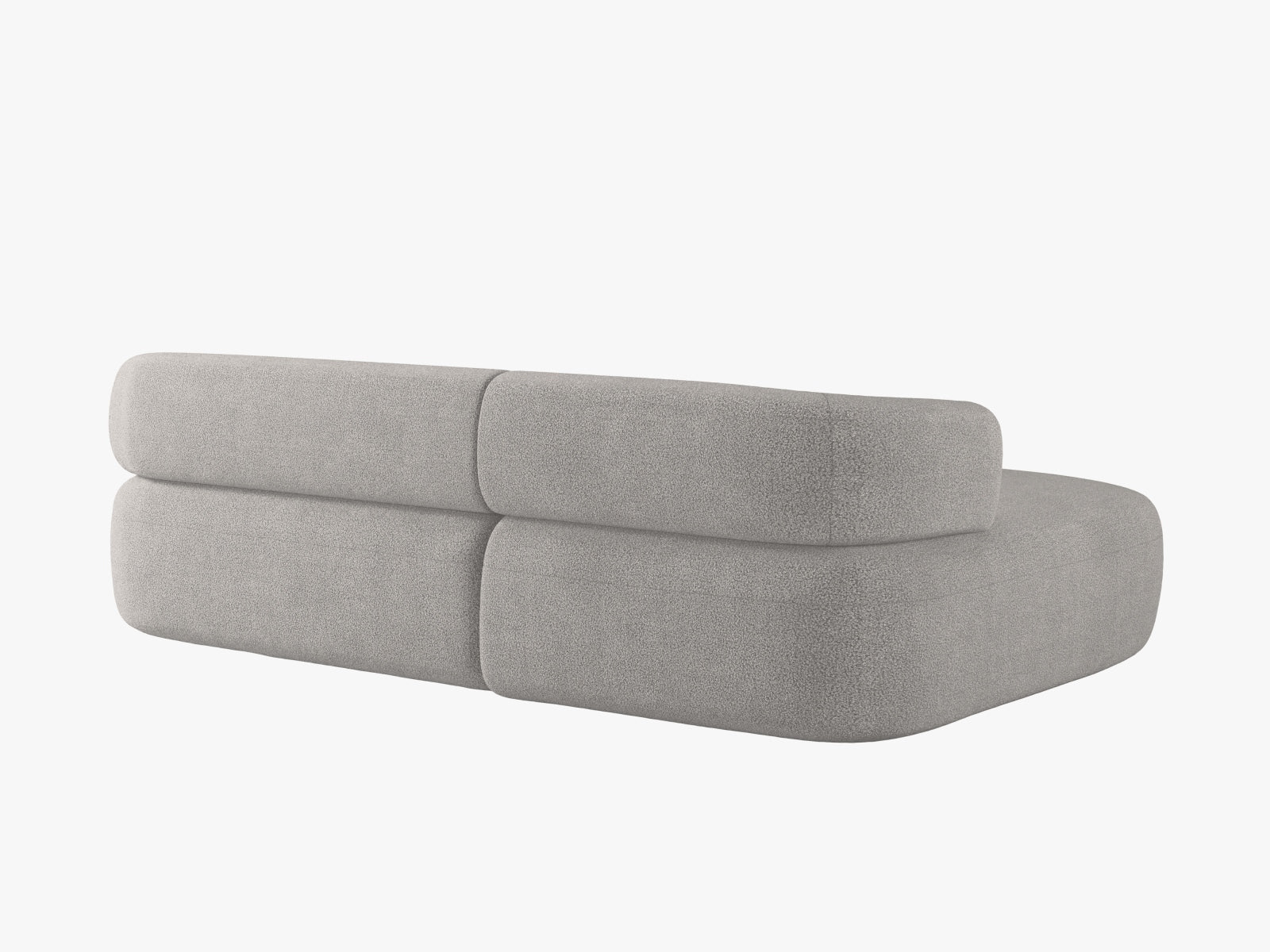 Modernes 5-Sitzer Ecksofa Jenny links in zeitlosem Grau, ideal für gemütliche Wohnzimmer und stilvolle Einrichtung von Micadoni.