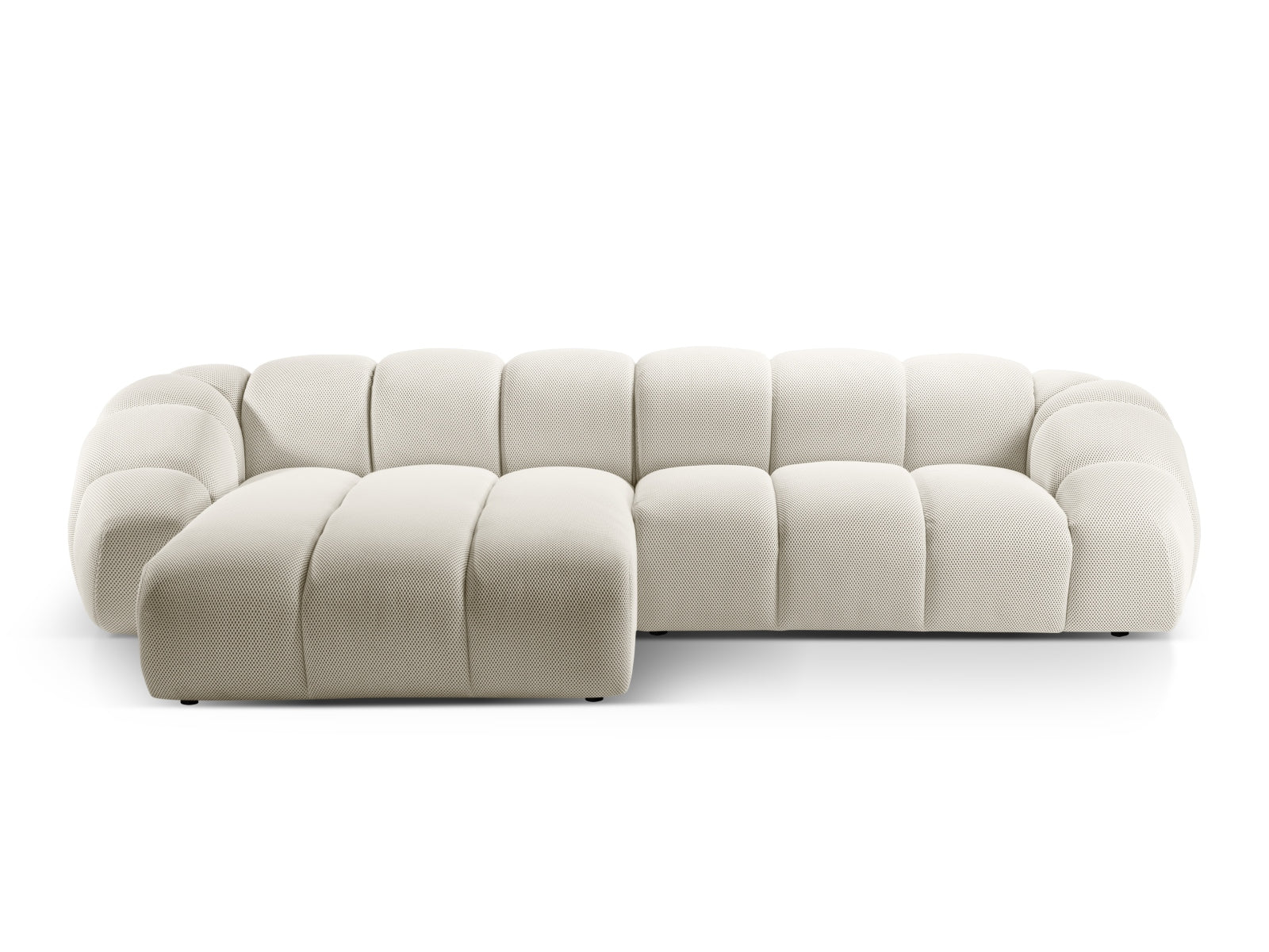 Diana Ecksofa links 4 Sitzer in Light Beige-Sonic präsentiert im Onlineshop von KAQTU Design AG. L-Sofa links ist von Micadoni