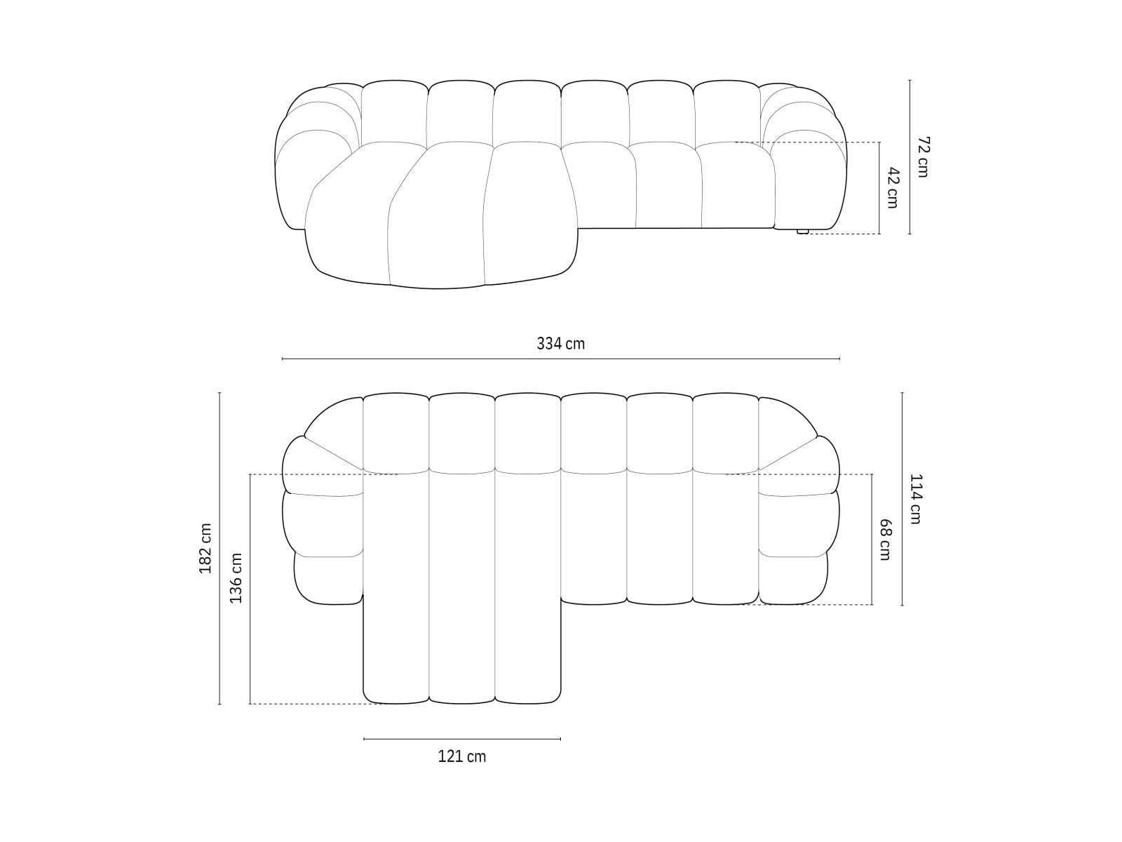 Erleben Sie das stilvolle Diana Ecksofa links 4 Sitzer von Micadoni – perfekter Komfort und modernes Design für Ihr Zuhause!