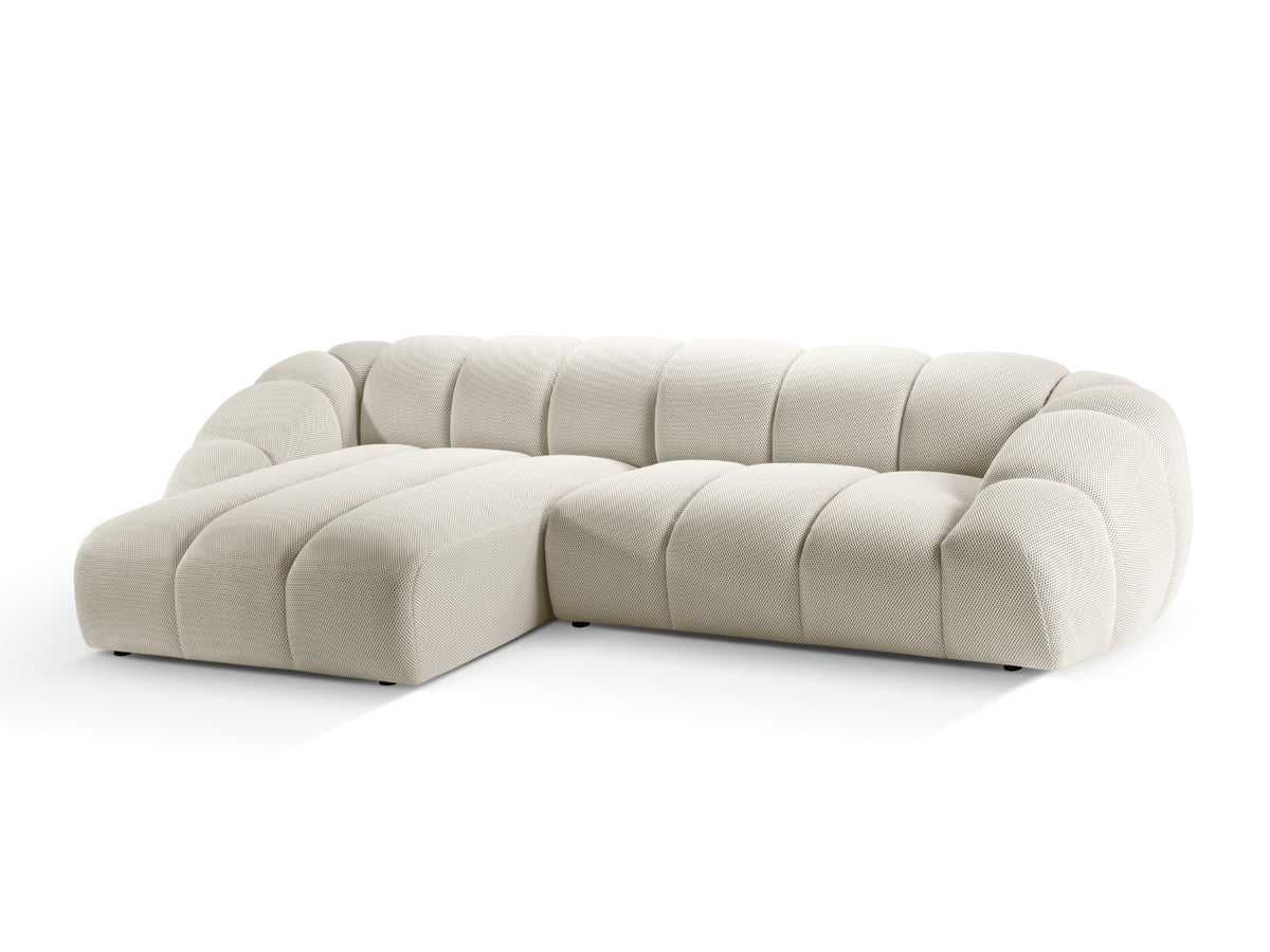 Diana Ecksofa links 4 Sitzer in Light Beige-Sonic präsentiert im Onlineshop von KAQTU Design AG. L-Sofa links ist von Micadoni