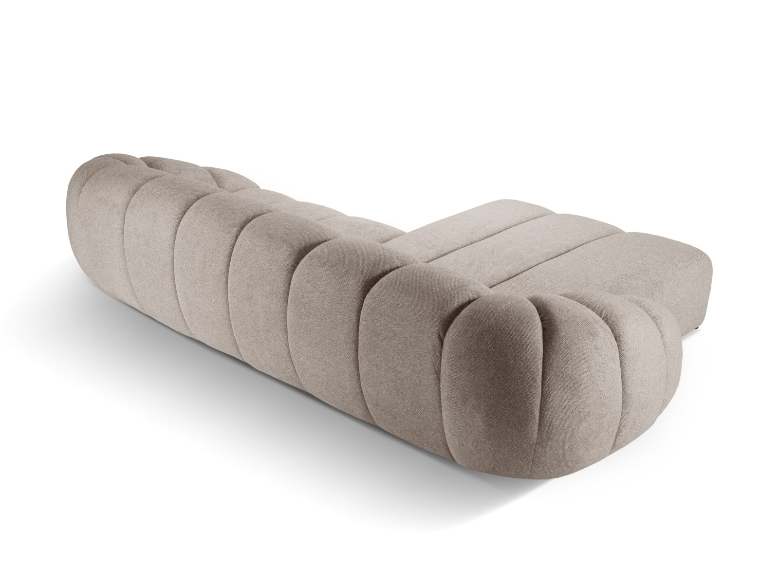 Modernes L-Sofa "Diana" in edlem Dunkelbeige, ideal für großzügige Wohnräume und stilvolle Einrichtungslösungen von Micadoni.