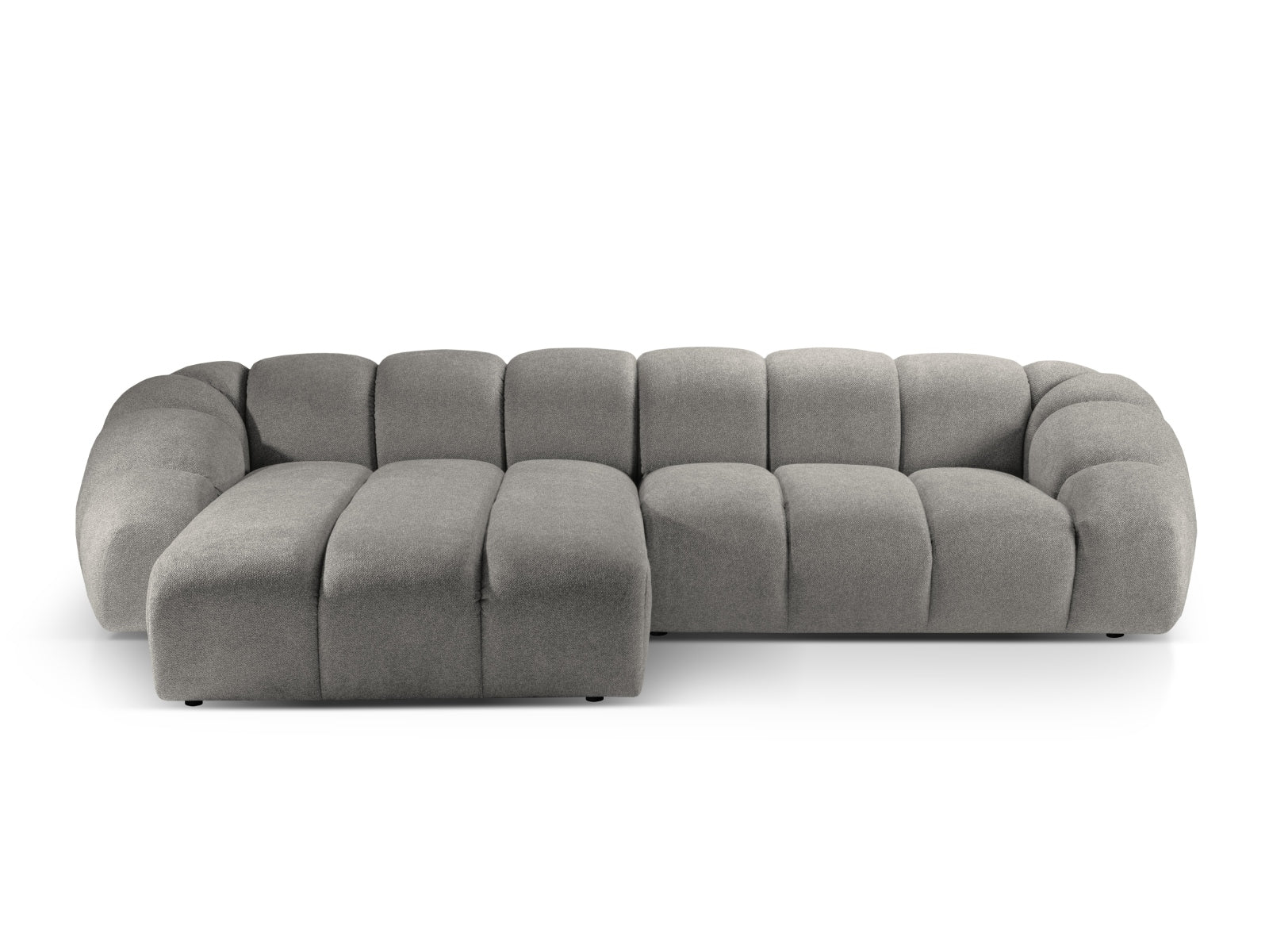 Diana Ecksofa links 4 Sitzer in Light Grey-Bubble präsentiert im Onlineshop von KAQTU Design AG. L-Sofa links ist von Micadoni