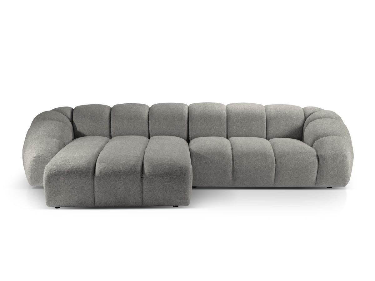 Diana Ecksofa links 4 Sitzer in Light Grey-Bubble präsentiert im Onlineshop von KAQTU Design AG. L-Sofa links ist von Micadoni