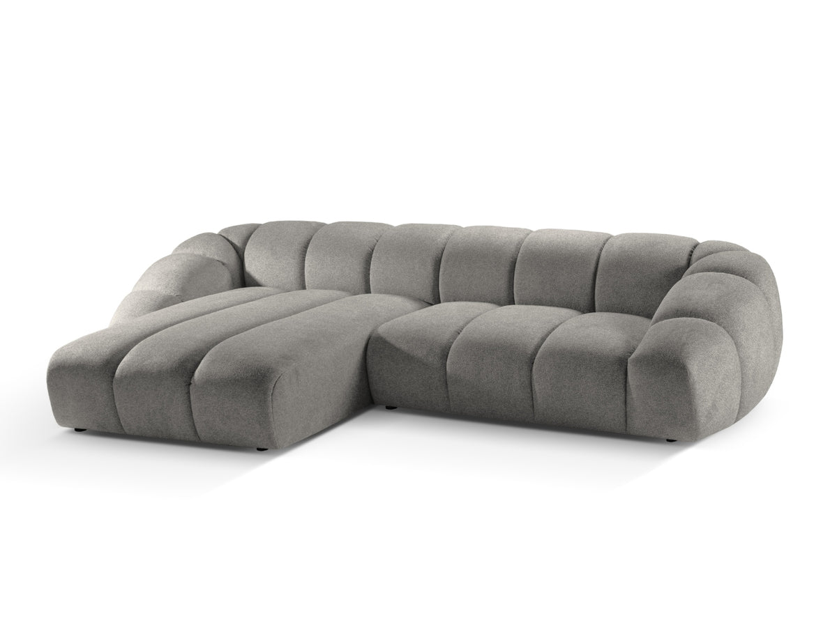 Diana Ecksofa links 4 Sitzer in Light Grey-Bubble präsentiert im Onlineshop von KAQTU Design AG. L-Sofa links ist von Micadoni