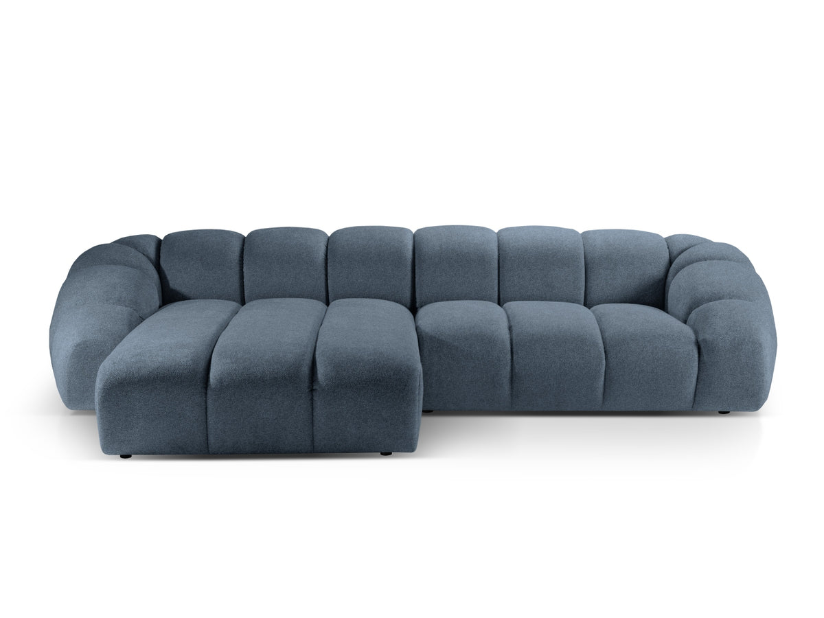 Diana Ecksofa links 4 Sitzer in Blue Jeans-Bubble präsentiert im Onlineshop von KAQTU Design AG. L-Sofa links ist von Micadoni