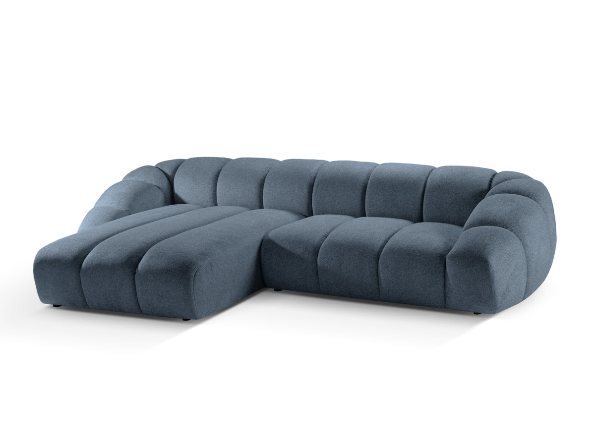 Diana Ecksofa links 4 Sitzer in Blue Jeans-Bubble präsentiert im Onlineshop von KAQTU Design AG. L-Sofa links ist von Micadoni