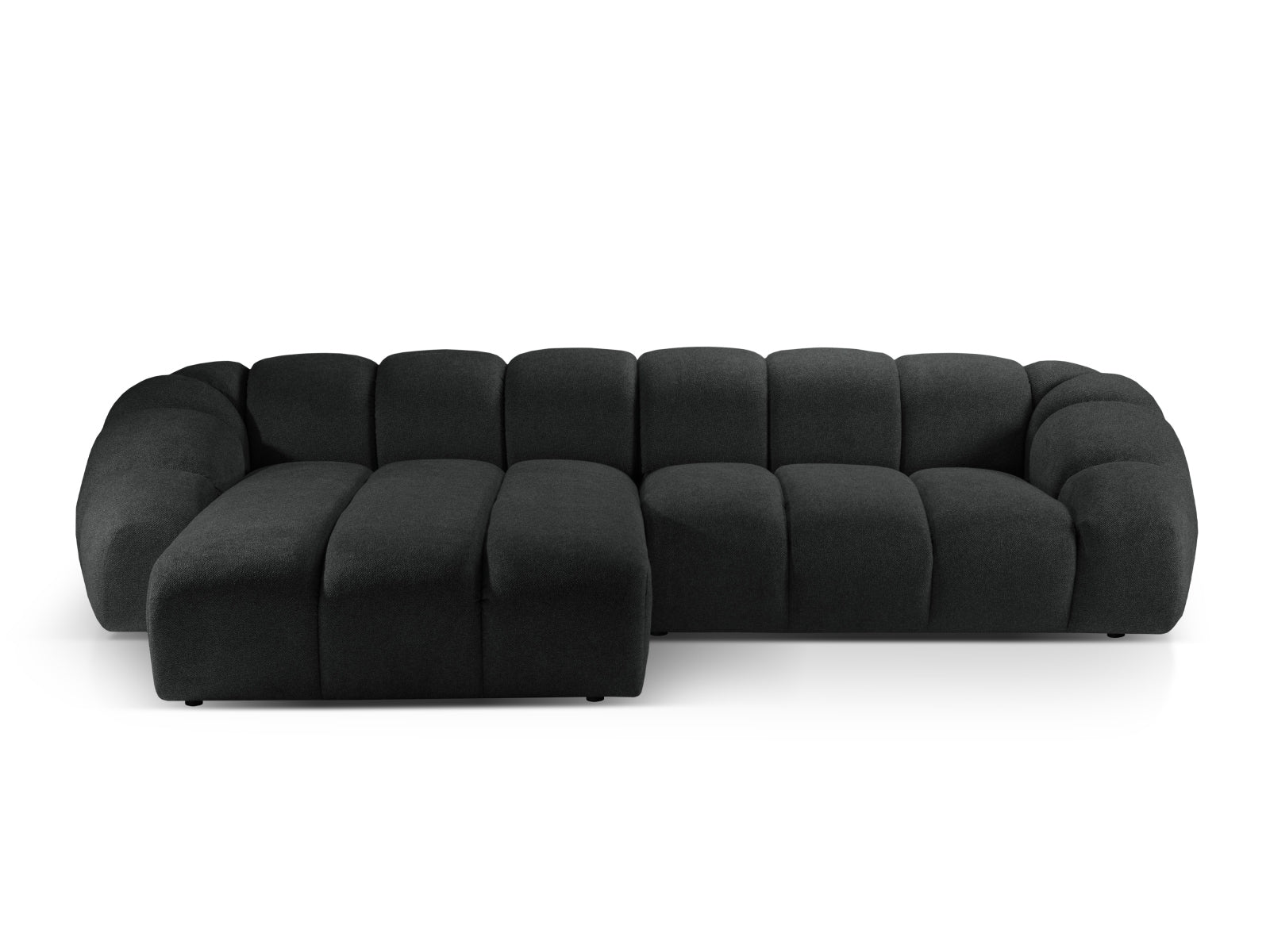 Diana Ecksofa links 4 Sitzer in Anthracite-Bubble präsentiert im Onlineshop von KAQTU Design AG. L-Sofa links ist von Micadoni