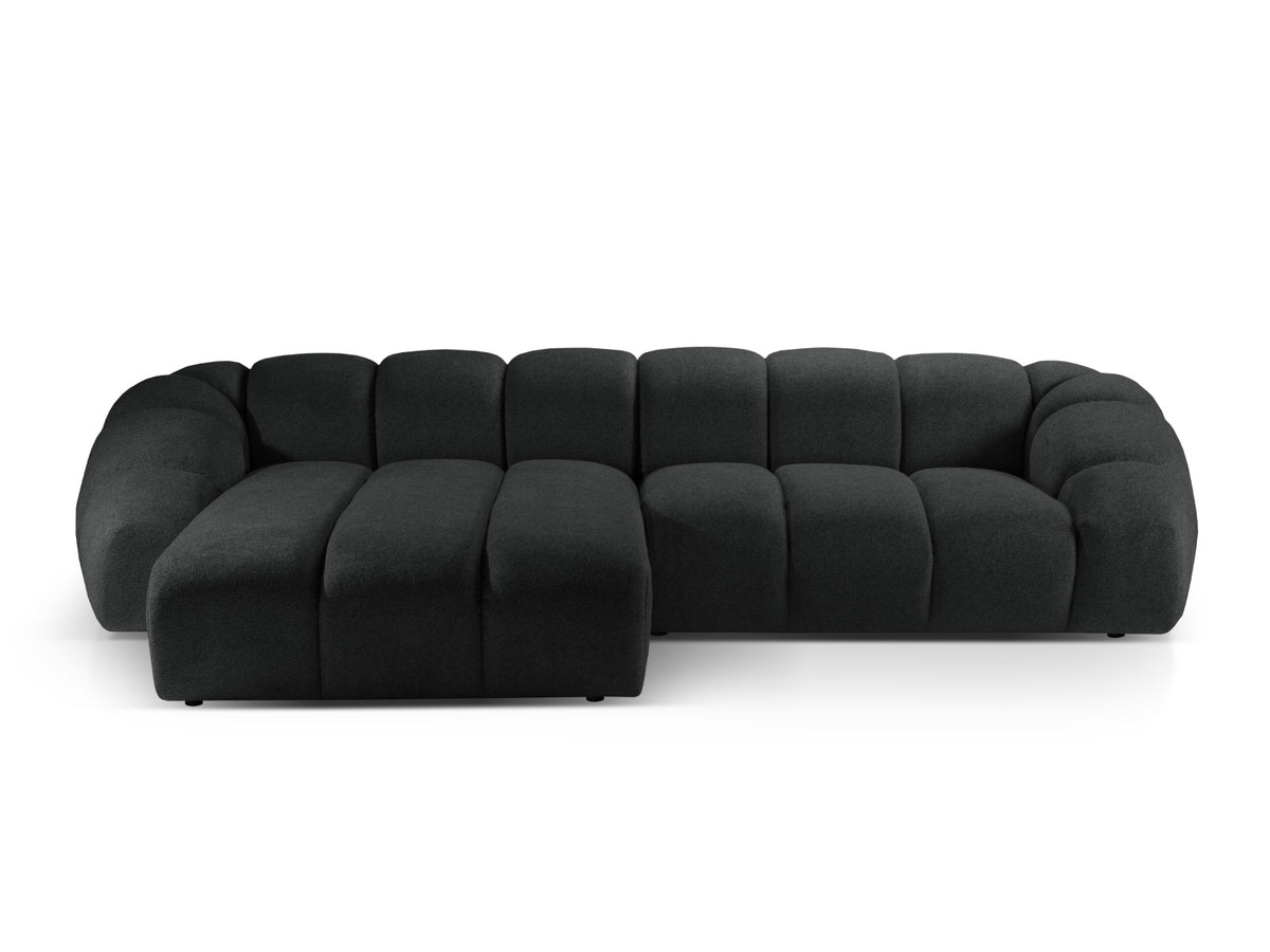 Diana Ecksofa links 4 Sitzer in Anthracite-Bubble präsentiert im Onlineshop von KAQTU Design AG. L-Sofa links ist von Micadoni