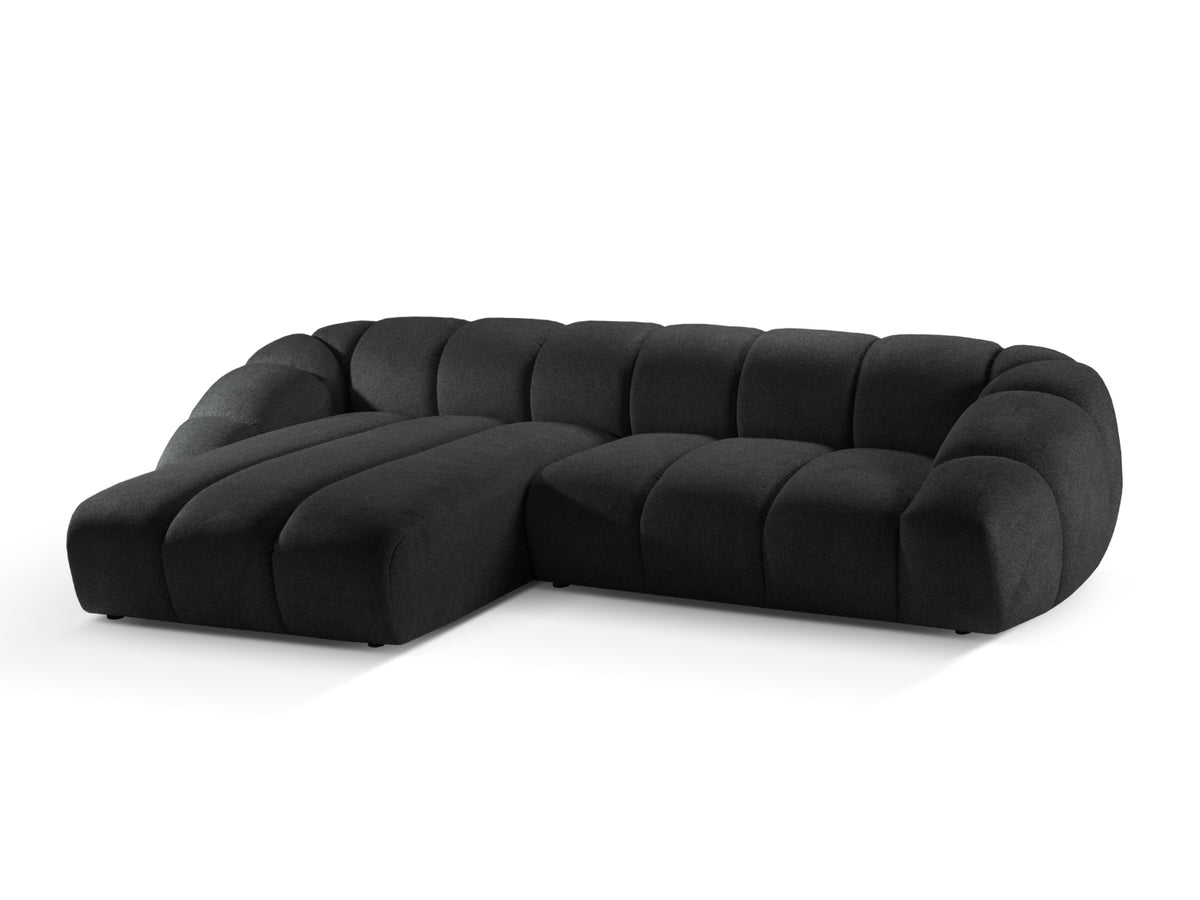 Diana Ecksofa links 4 Sitzer in Anthracite-Bubble präsentiert im Onlineshop von KAQTU Design AG. L-Sofa links ist von Micadoni