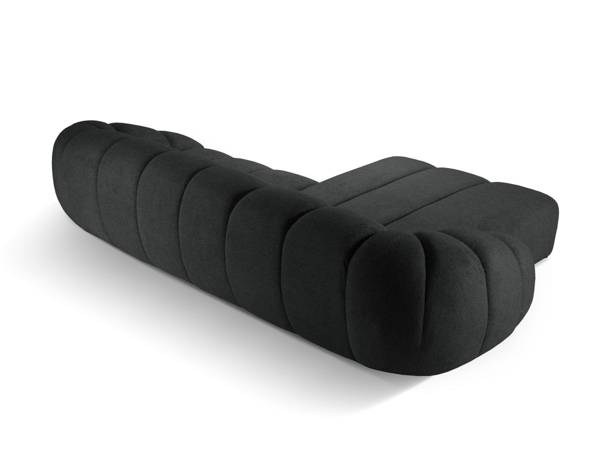 Diana Ecksofa links 4 Sitzer in Anthracite-Bubble präsentiert im Onlineshop von KAQTU Design AG. L-Sofa links ist von Micadoni