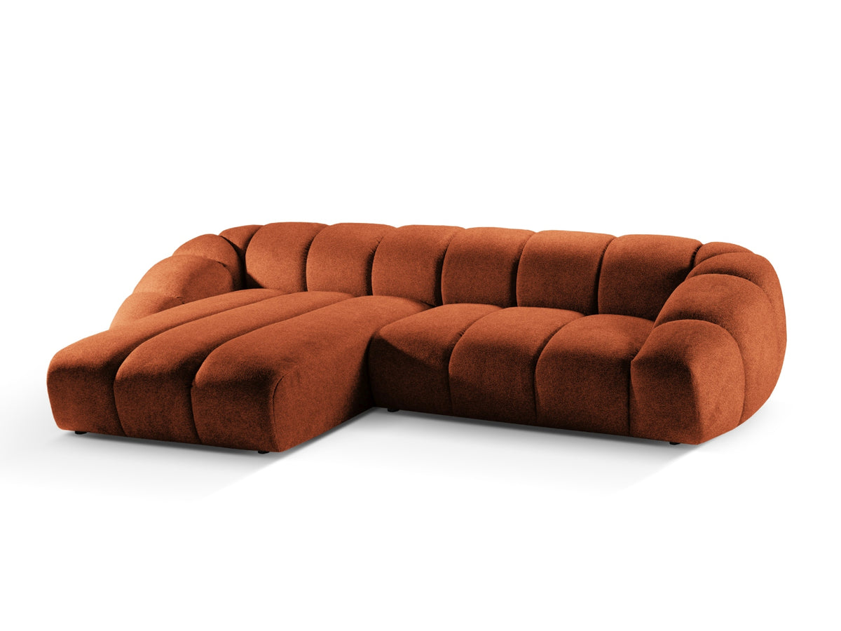 Diana Ecksofa links 4 Sitzer in Terracotta-Bubble präsentiert im Onlineshop von KAQTU Design AG. L-Sofa links ist von Micadoni