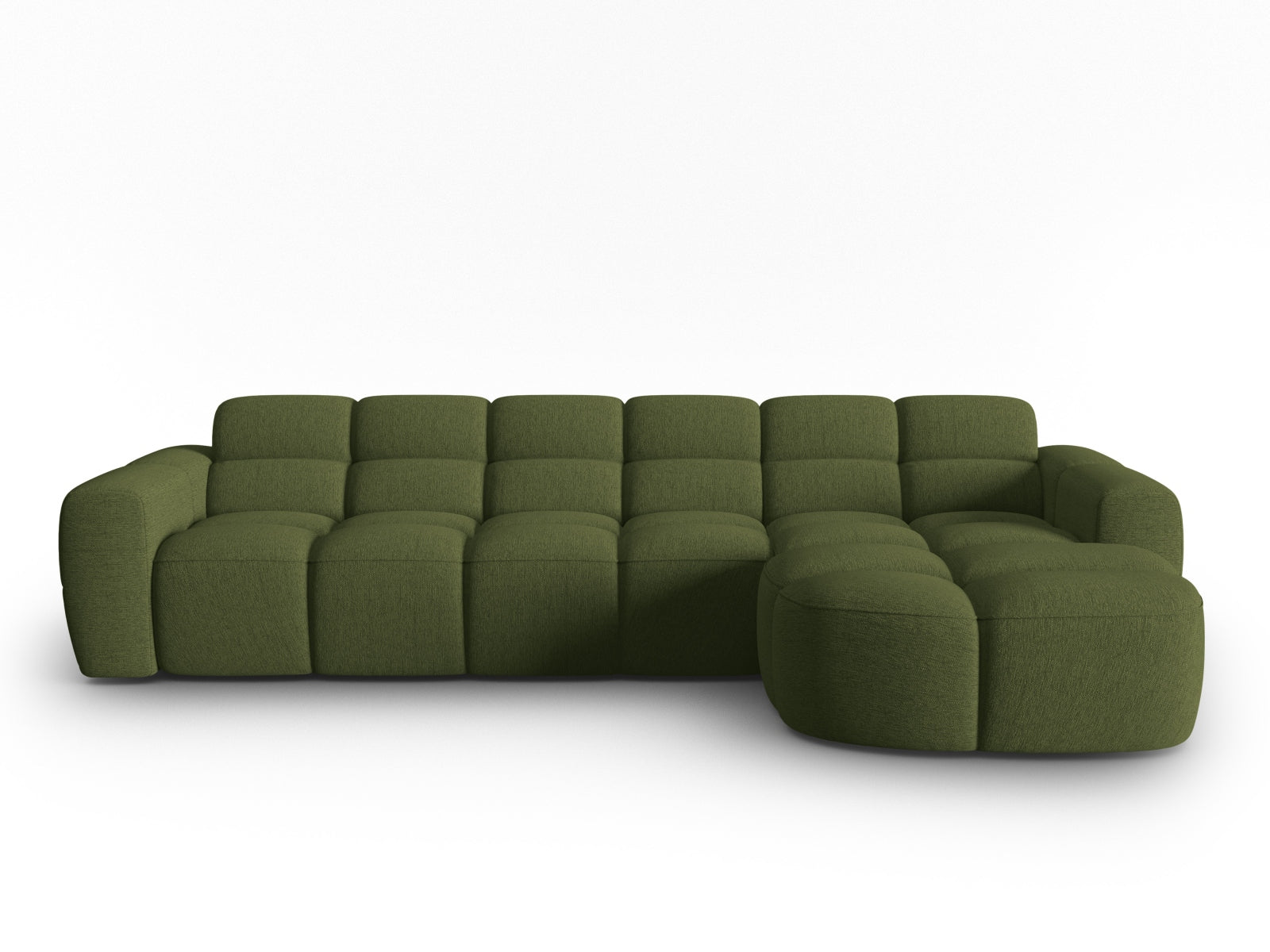 Lisa Ecksofa links 4 Sitzer in Green Melange präsentiert im Onlineshop von KAQTU Design AG. Ecksofa links ist von Micadoni