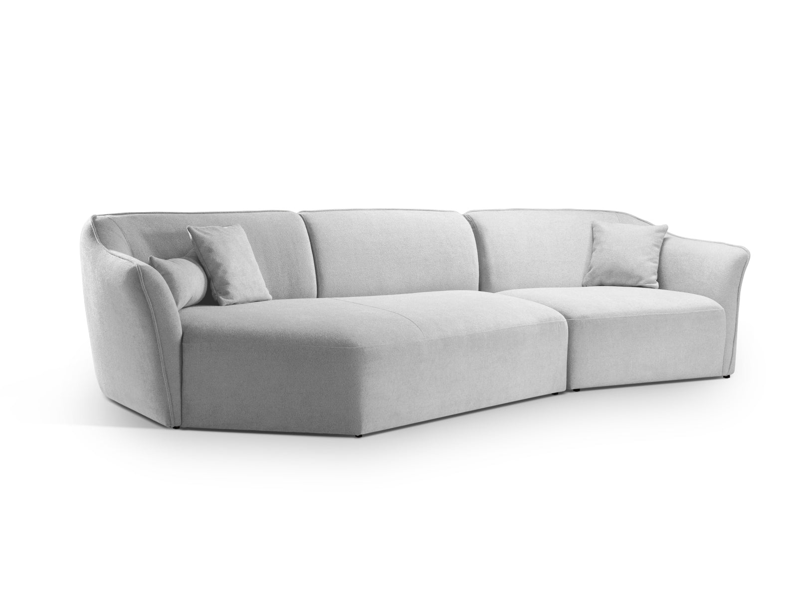 Entdecken Sie das Hailey Boucle Ecksofa links von Micadoni – ein stilvolles 5-Sitzer Sofa, das Komfort und modernes Design vereint.