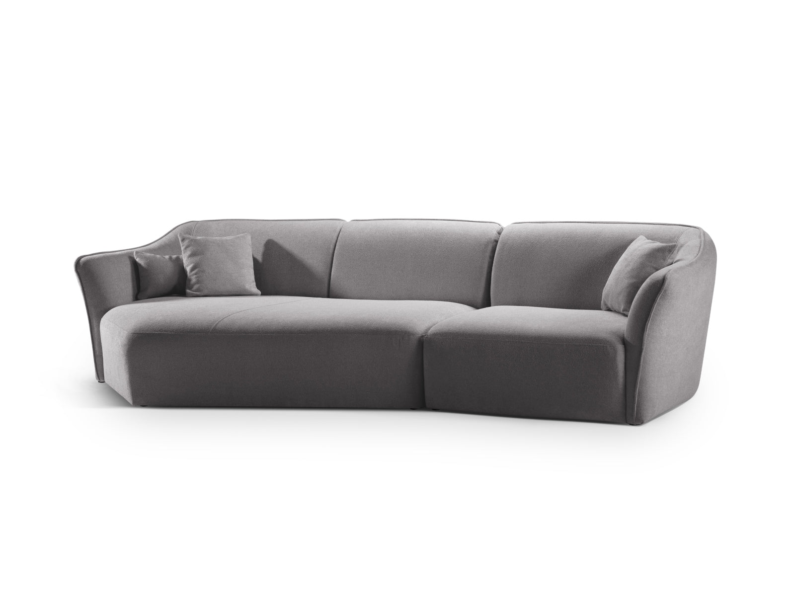 Erleben Sie das Hailey Boucle Ecksofa links von Micadoni – ein elegantes 5-Sitzer Sofa, das zeitgemässen Stil und höchsten Komfort bietet.