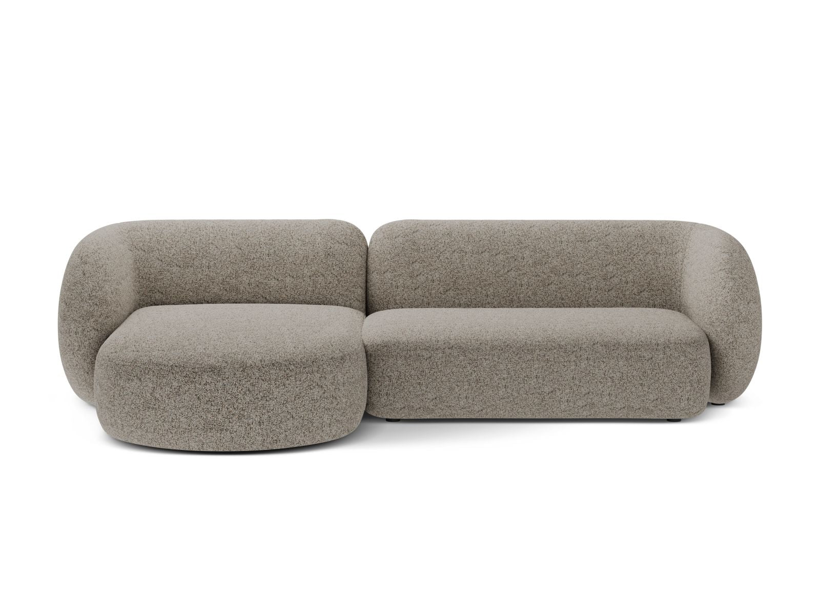 3-Sitzer Ecksofa links modular Kate in Beige Melange-Puente präsentiert im Onlineshop von KAQTU Design AG. Ecksofa links ist von Micadoni