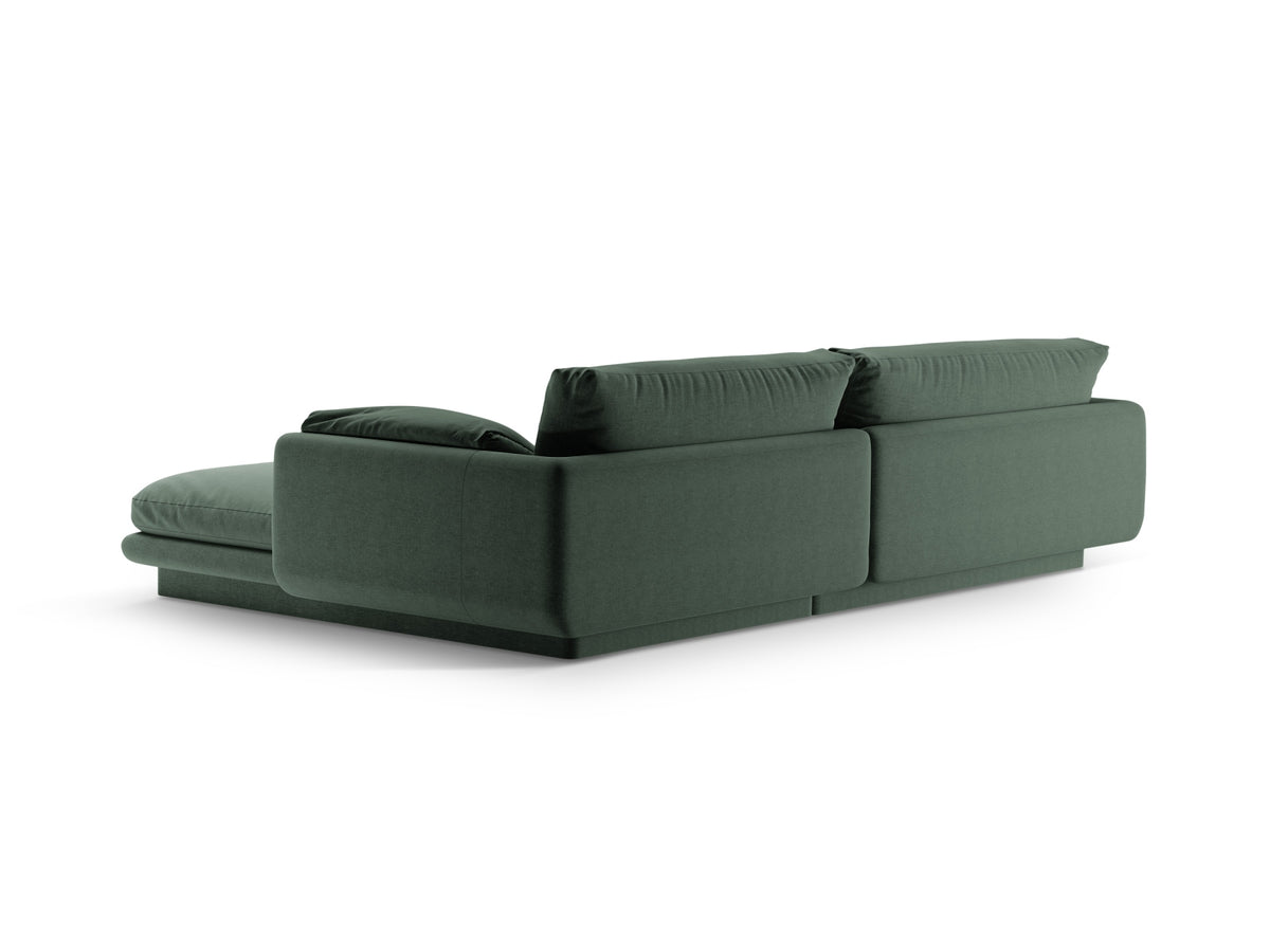 Torino Ecksofa links 4 Sitzer in Moss Green-Wind präsentiert im Onlineshop von KAQTU Design AG. L-Sofa links ist von Micadoni