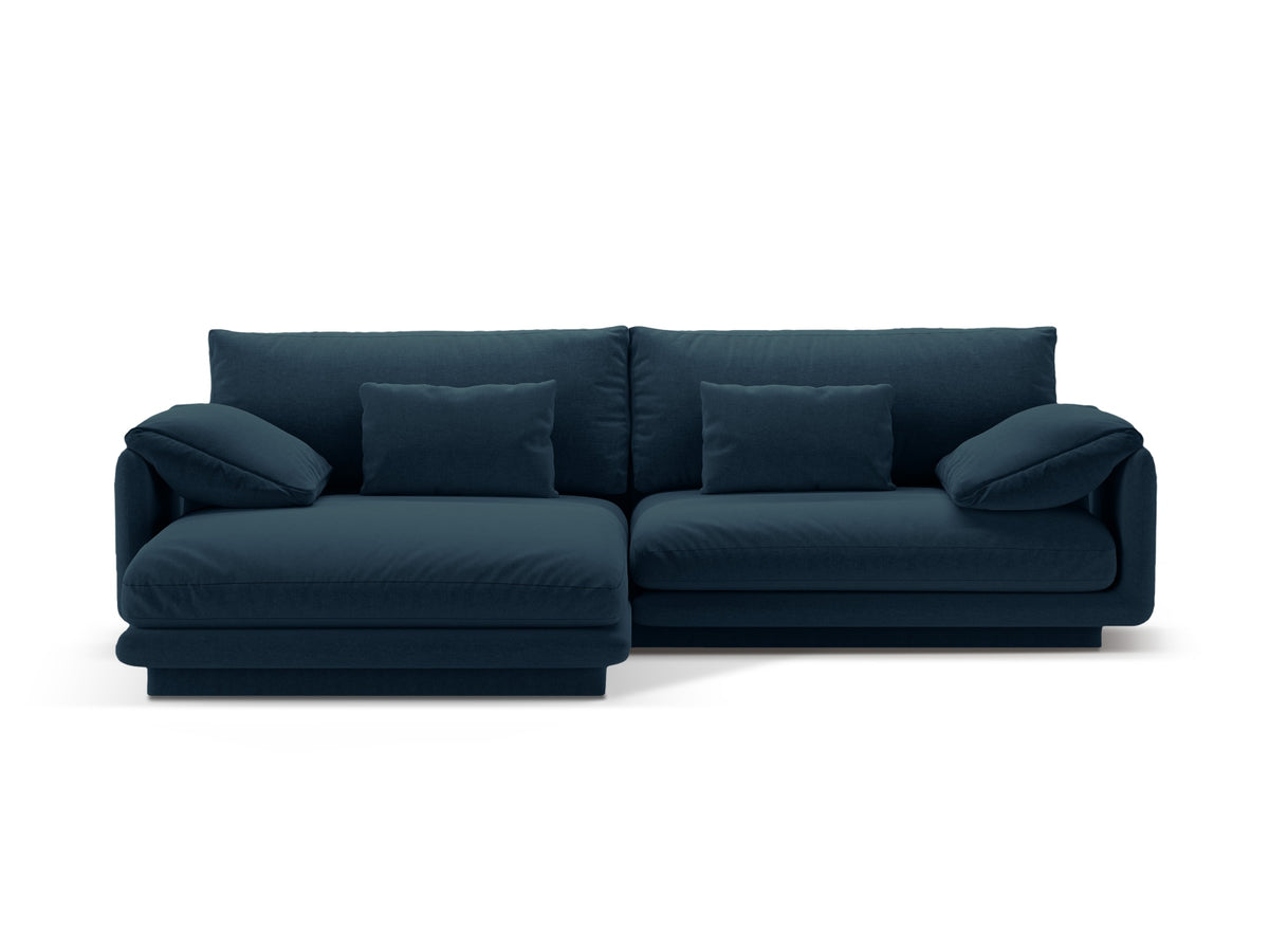 Torino Ecksofa links 4 Sitzer in Navy Blue-Wind präsentiert im Onlineshop von KAQTU Design AG. L-Sofa links ist von Micadoni