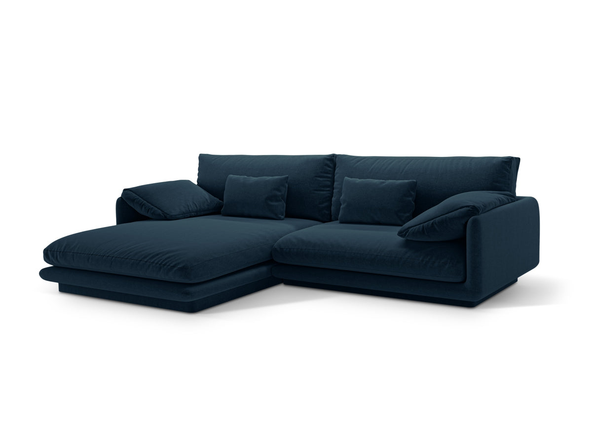 Torino Ecksofa links 4 Sitzer in Navy Blue-Wind präsentiert im Onlineshop von KAQTU Design AG. L-Sofa links ist von Micadoni