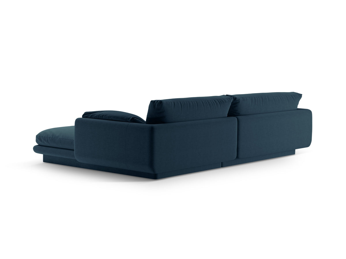 Torino Ecksofa links 4 Sitzer in Navy Blue-Wind präsentiert im Onlineshop von KAQTU Design AG. L-Sofa links ist von Micadoni