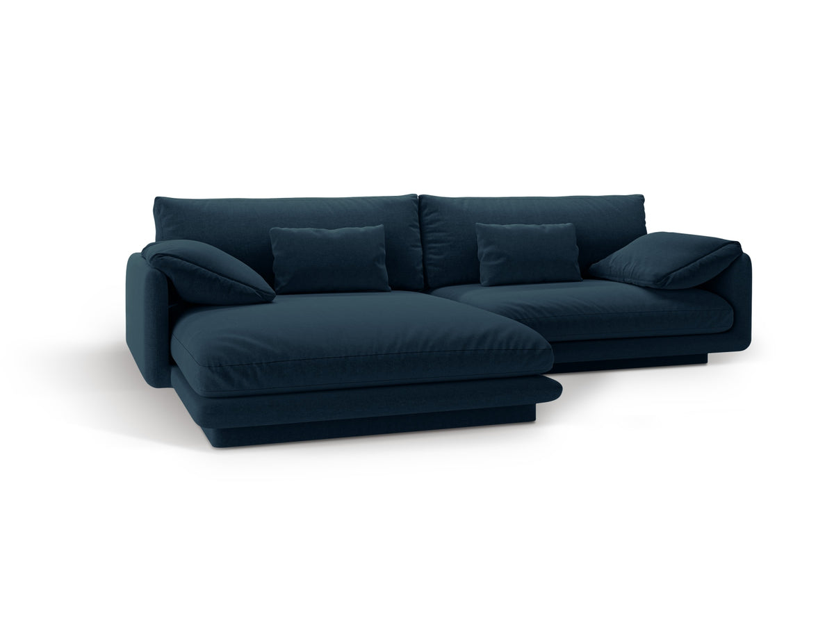 Torino Ecksofa links 4 Sitzer in Navy Blue-Wind präsentiert im Onlineshop von KAQTU Design AG. L-Sofa links ist von Micadoni