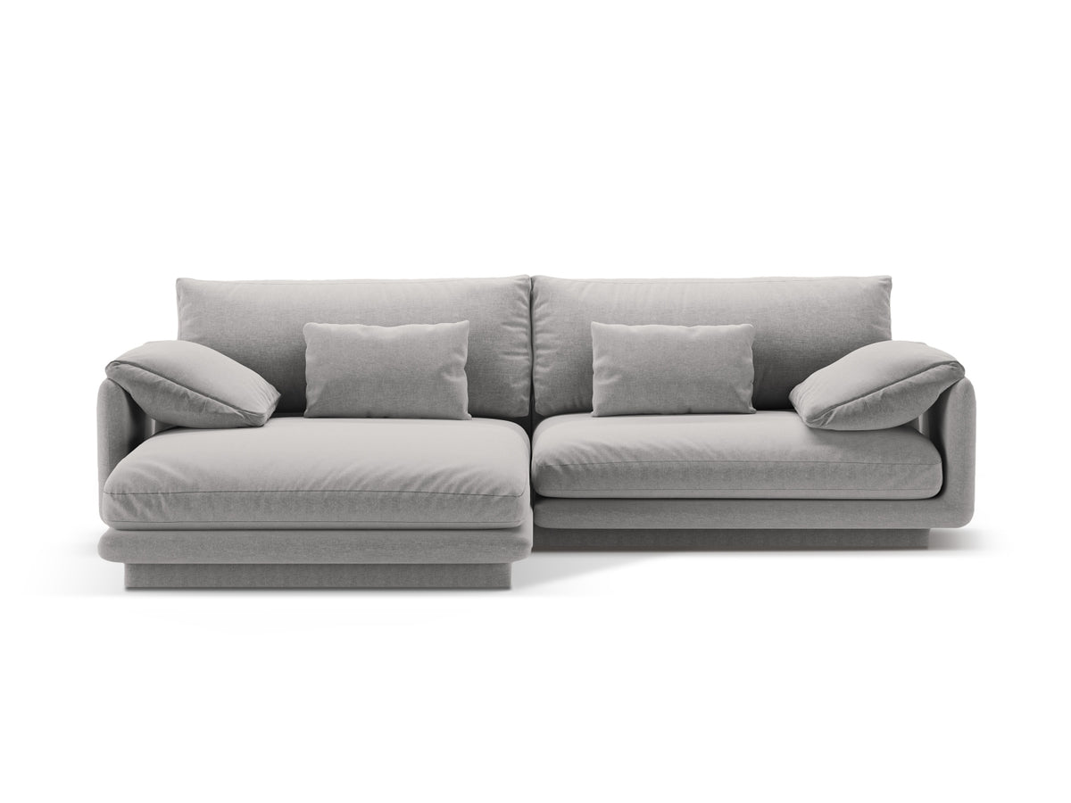 Torino Ecksofa links 4 Sitzer in Light Grey-Wind präsentiert im Onlineshop von KAQTU Design AG. L-Sofa links ist von Micadoni