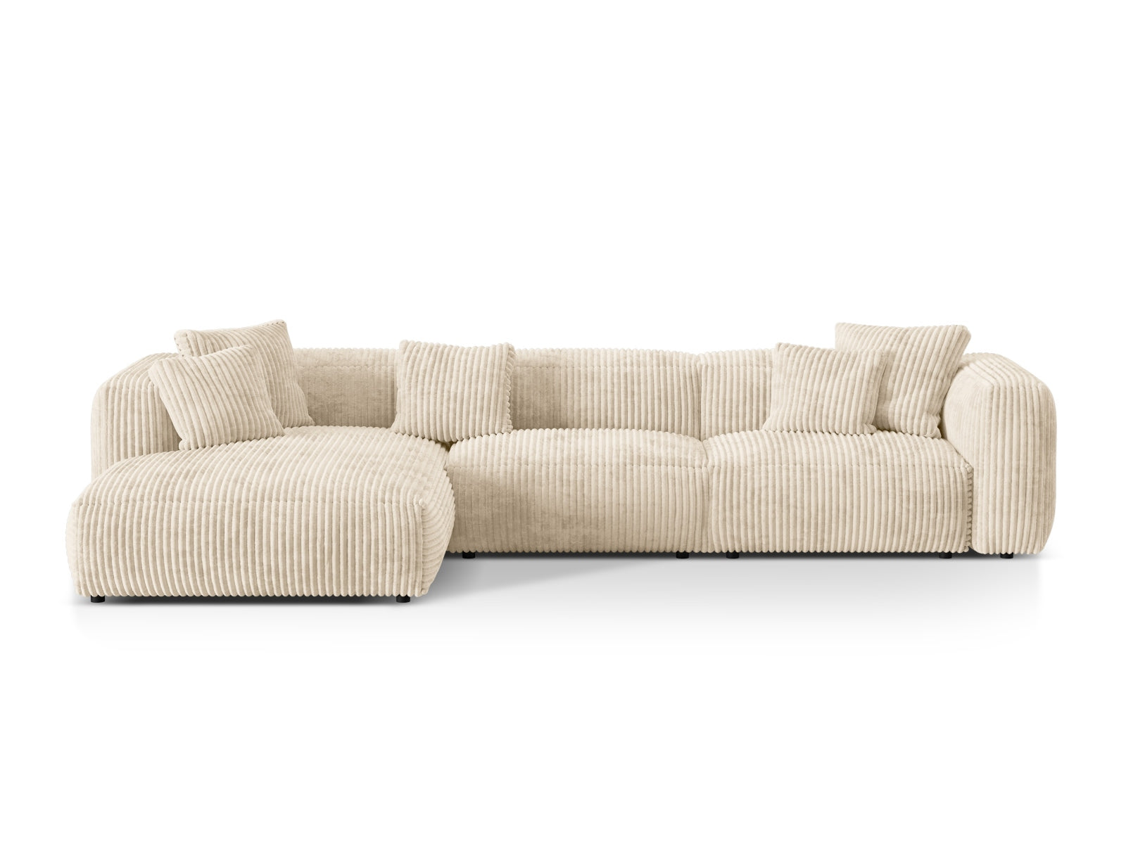 Martina Modulares Ecksofa links 3 Sitzer in Light Beige-Tilia präsentiert im Onlineshop von KAQTU Design AG. L-Sofa links ist von Micadoni