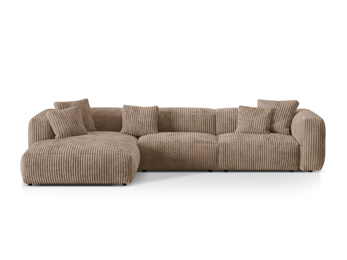 Martina Modulares Ecksofa links 3 Sitzer in Acorn-Tilia präsentiert im Onlineshop von KAQTU Design AG. L-Sofa links ist von Micadoni