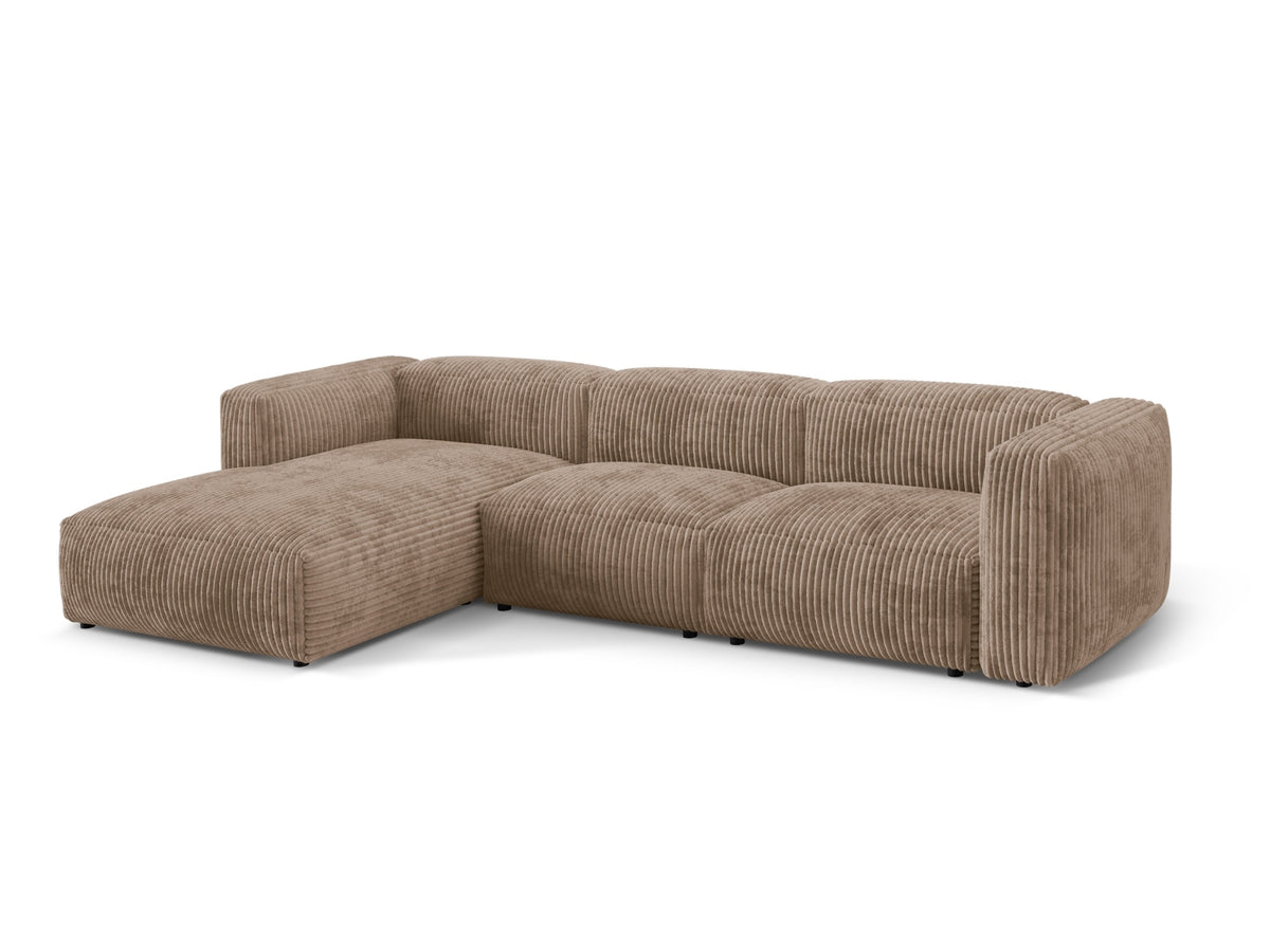 Martina Modulares Ecksofa links 3 Sitzer in Acorn-Tilia präsentiert im Onlineshop von KAQTU Design AG. L-Sofa links ist von Micadoni