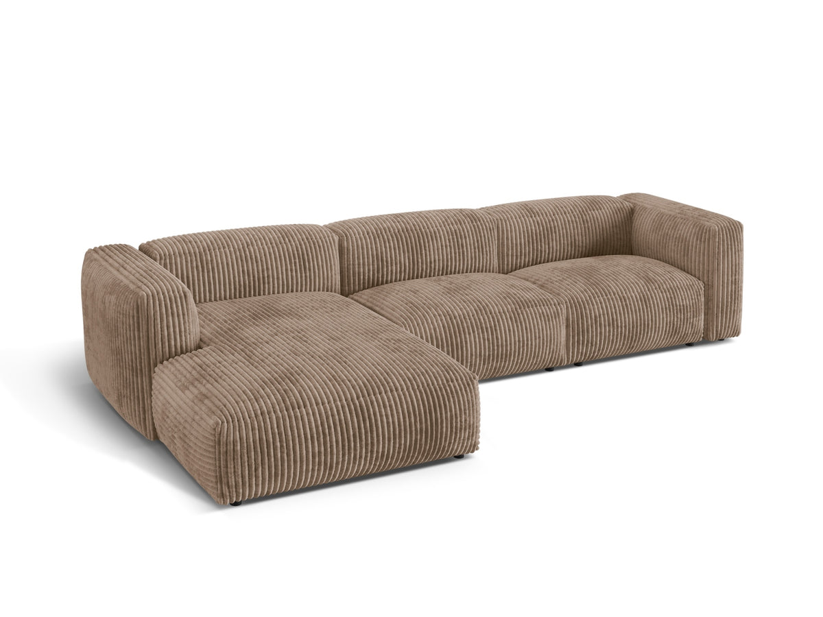 Martina Modulares Ecksofa links 3 Sitzer in Acorn-Tilia präsentiert im Onlineshop von KAQTU Design AG. L-Sofa links ist von Micadoni
