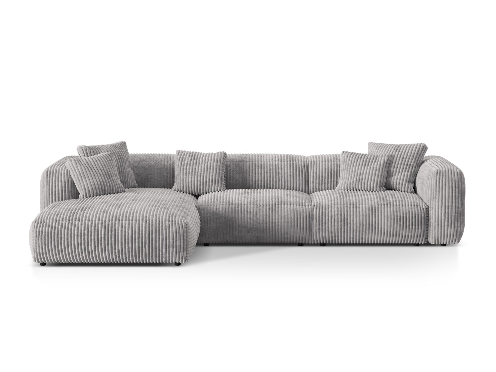 Martina Modulares Ecksofa links 3 Sitzer in Light Grey-Tilia präsentiert im Onlineshop von KAQTU Design AG. L-Sofa links ist von Micadoni