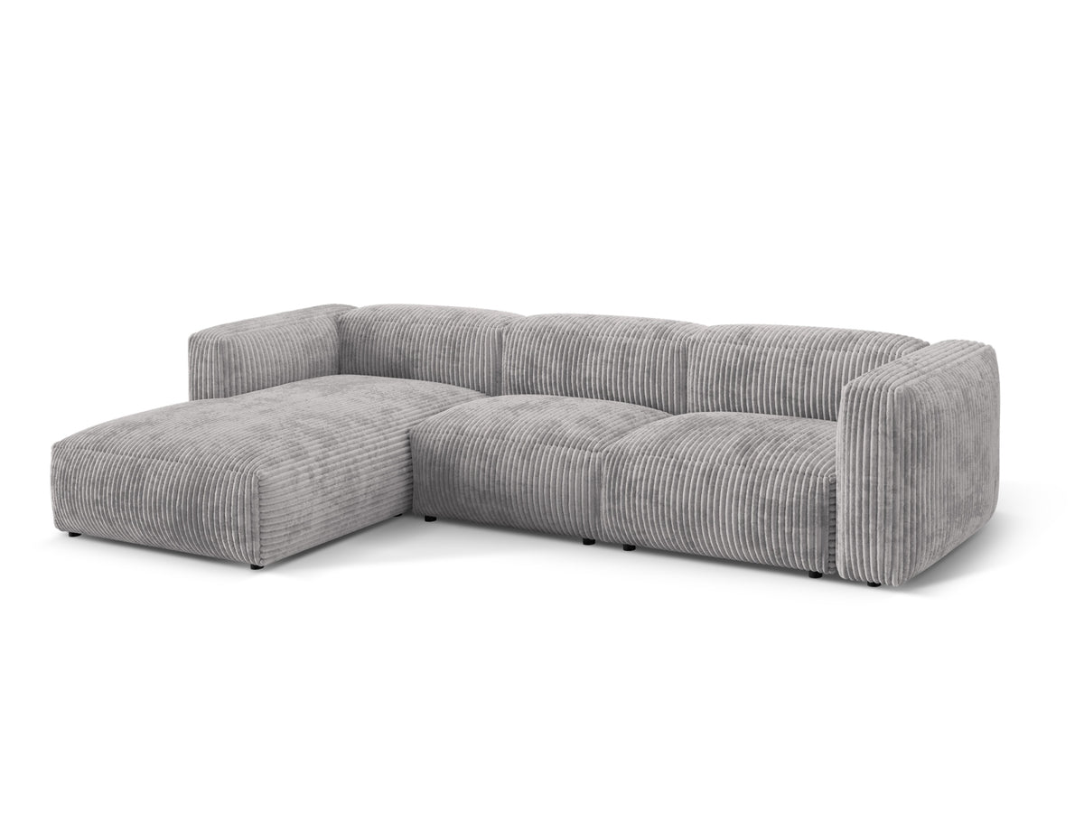 Martina Modulares Ecksofa links 3 Sitzer in Light Grey-Tilia präsentiert im Onlineshop von KAQTU Design AG. L-Sofa links ist von Micadoni