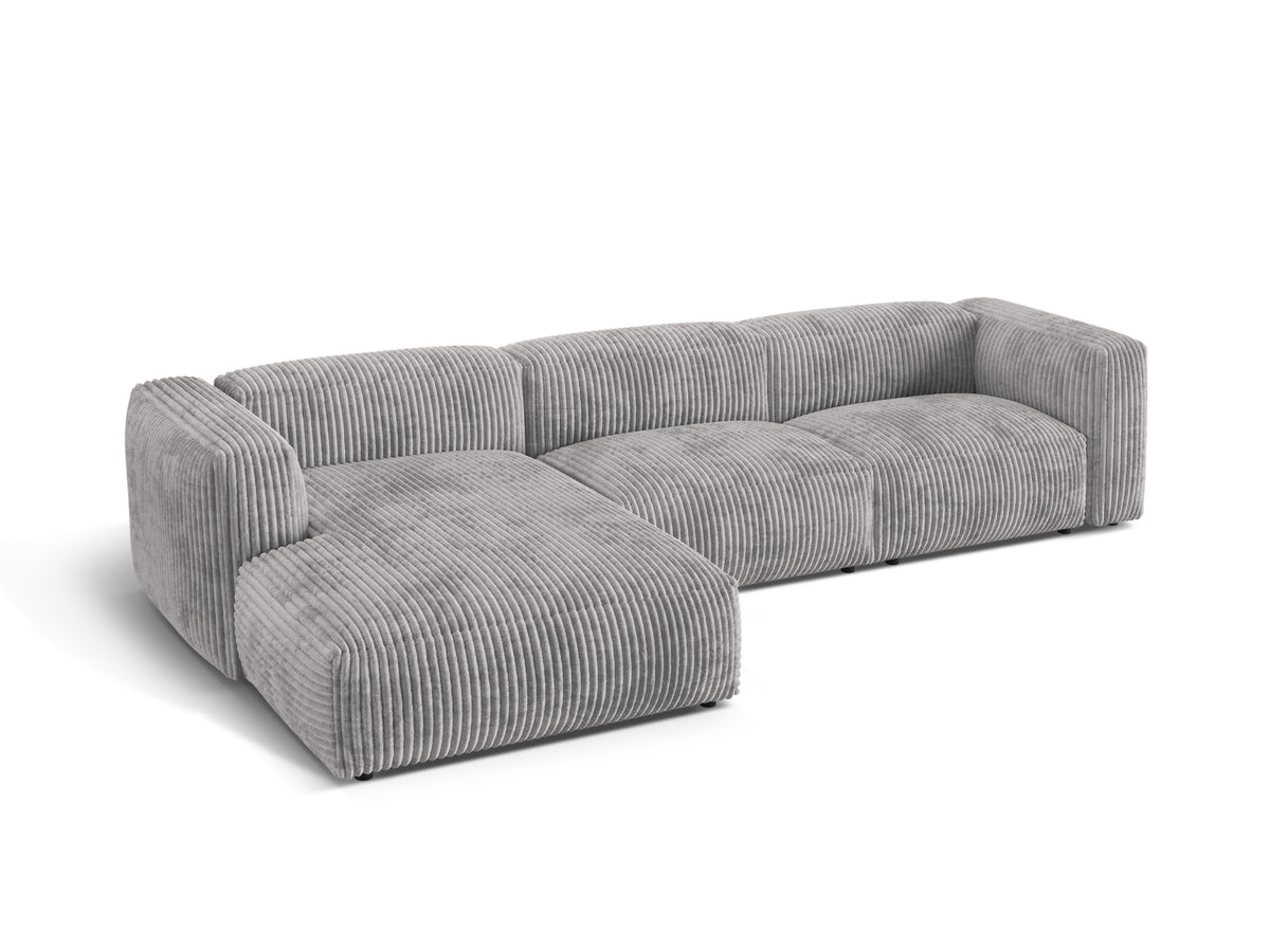Martina Modulares Ecksofa links 3 Sitzer in Light Grey-Tilia präsentiert im Onlineshop von KAQTU Design AG. L-Sofa links ist von Micadoni