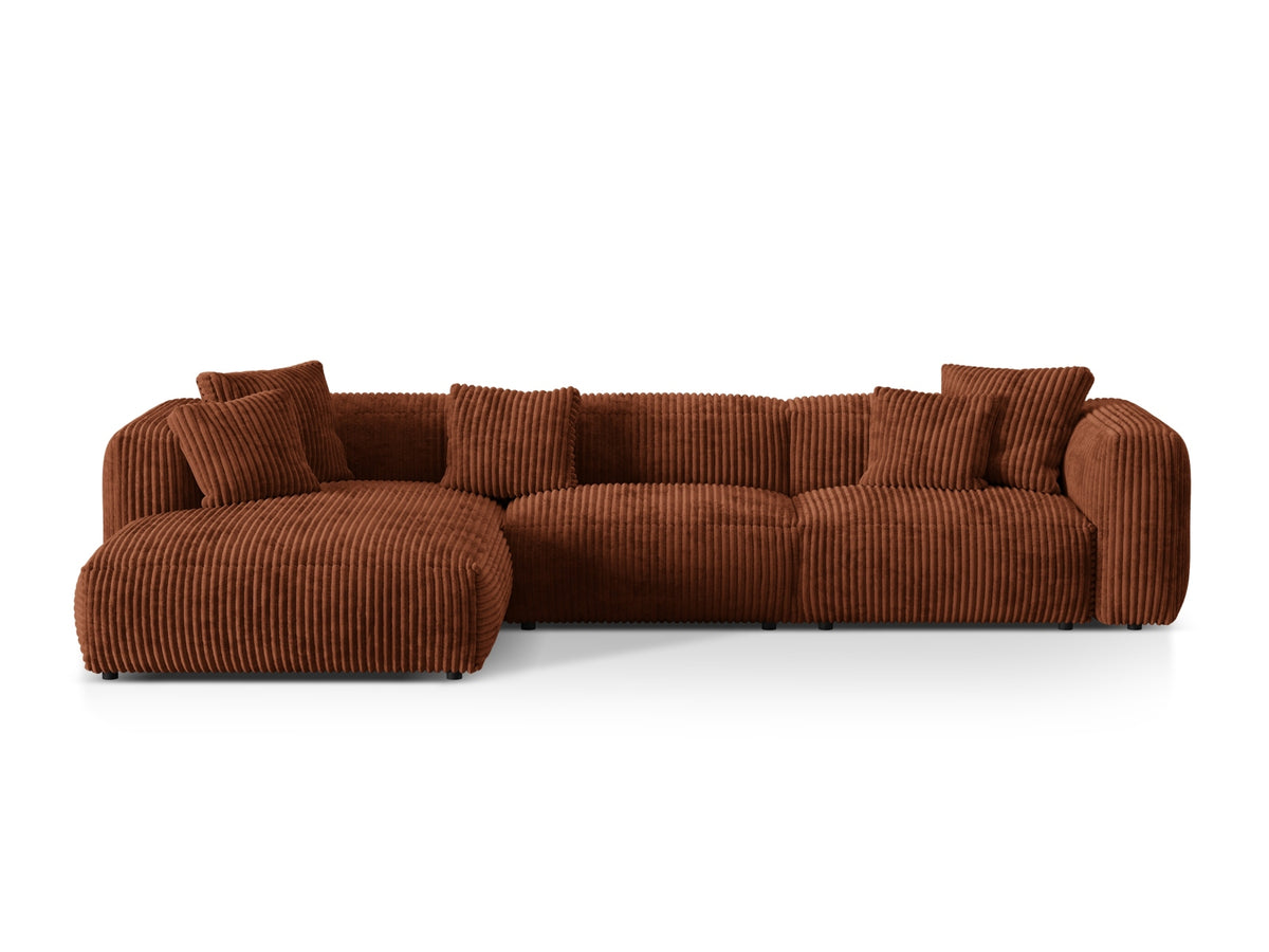 Martina Modulares Ecksofa links 3 Sitzer in Brick-Tilia präsentiert im Onlineshop von KAQTU Design AG. L-Sofa links ist von Micadoni