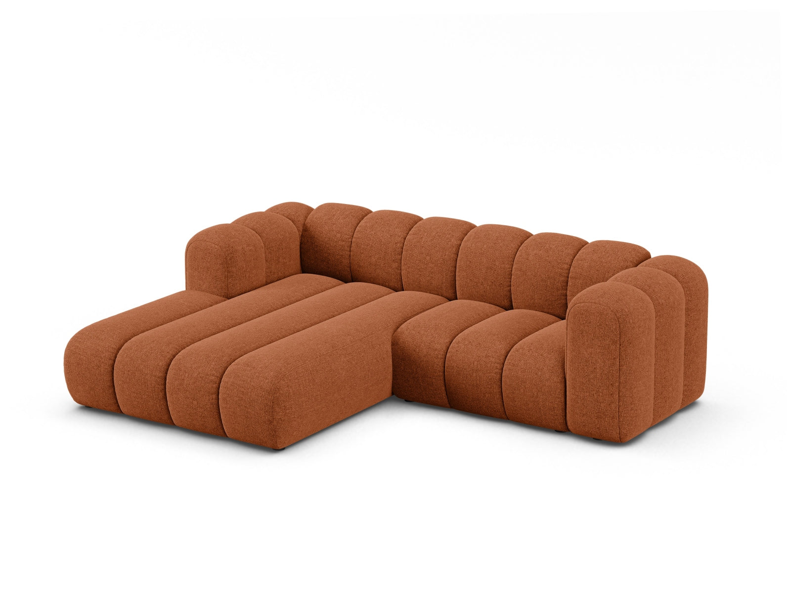 Elegantes, modulares Ecksofa links von Micadoni, 3-Sitzer in Brick-Eden, ideal für stilvolle Wohnräume.
